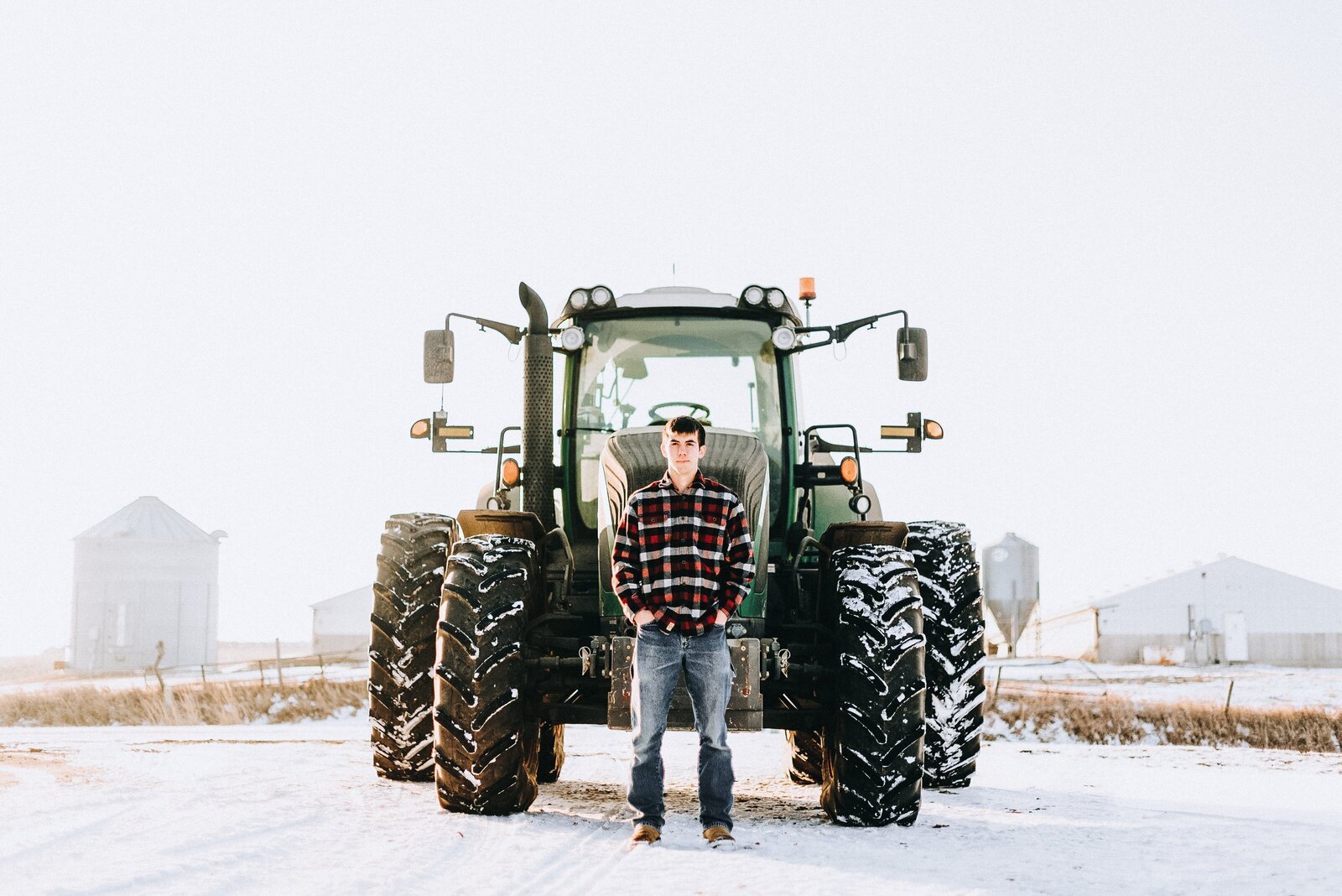 Harlan Iowa Photographer - Farm Boy Senior Pictures Tractor Senior Photos-3-min