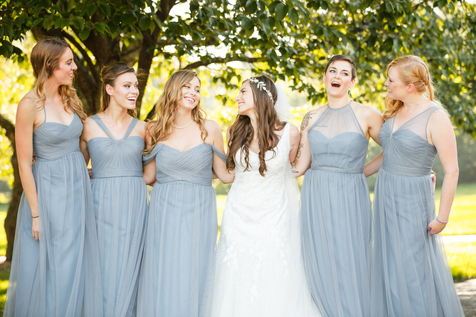 Bridal party at Brooklyn Botanical Garden Wedding in New York City by Jamerlyn Brown Photography