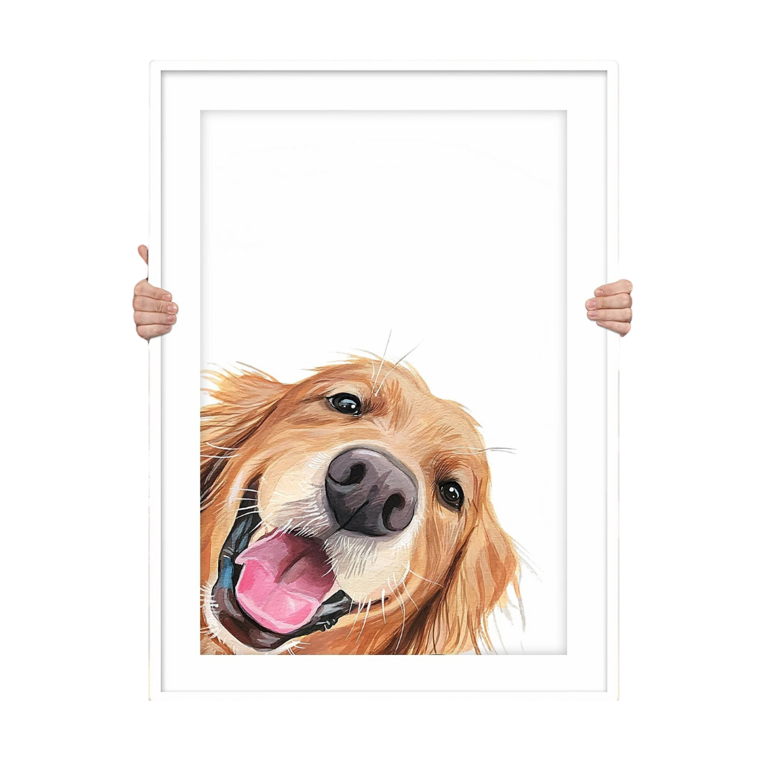 custom hand drawn dog portrait
