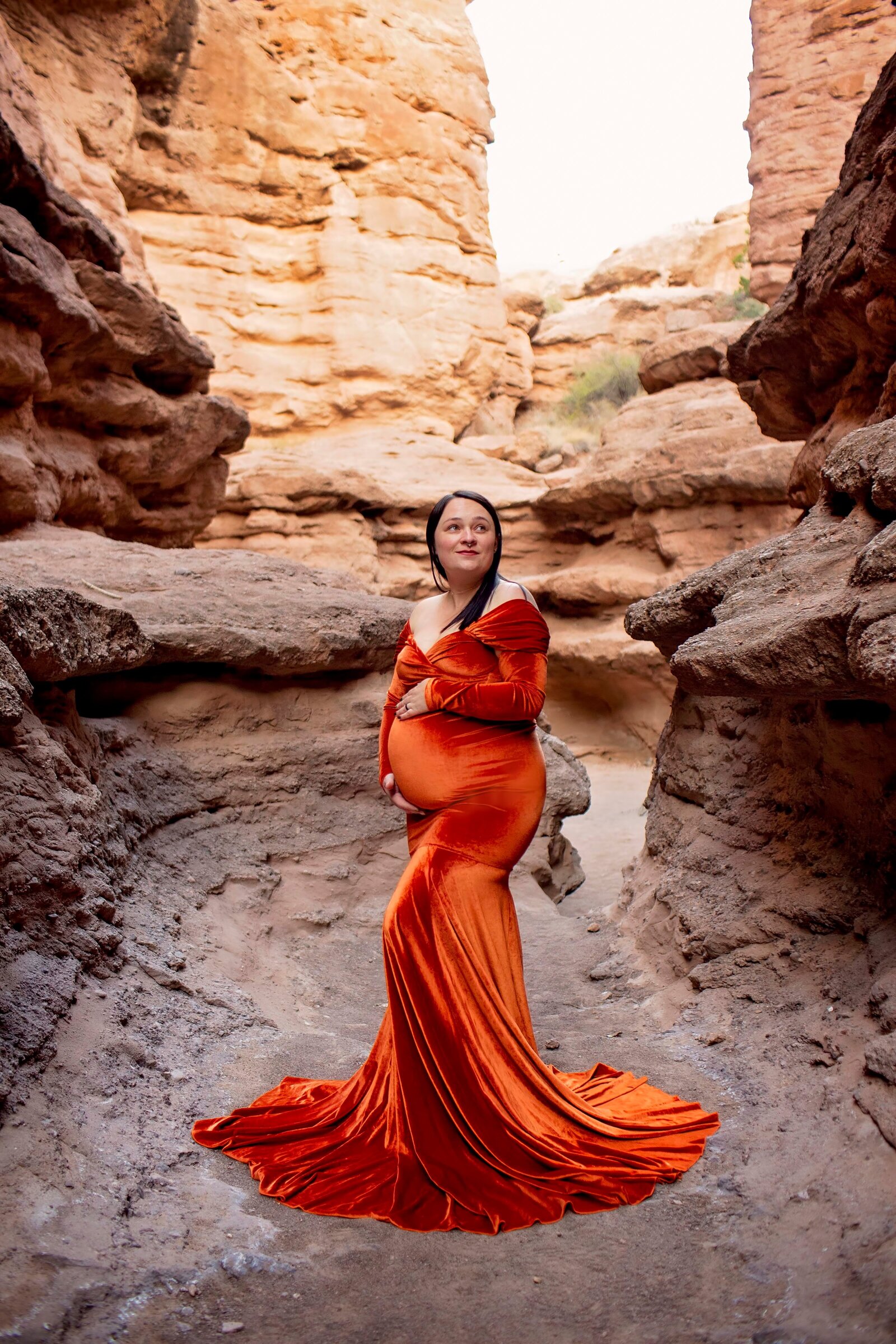 Albuquerque-maternity-photography-slot-canyon