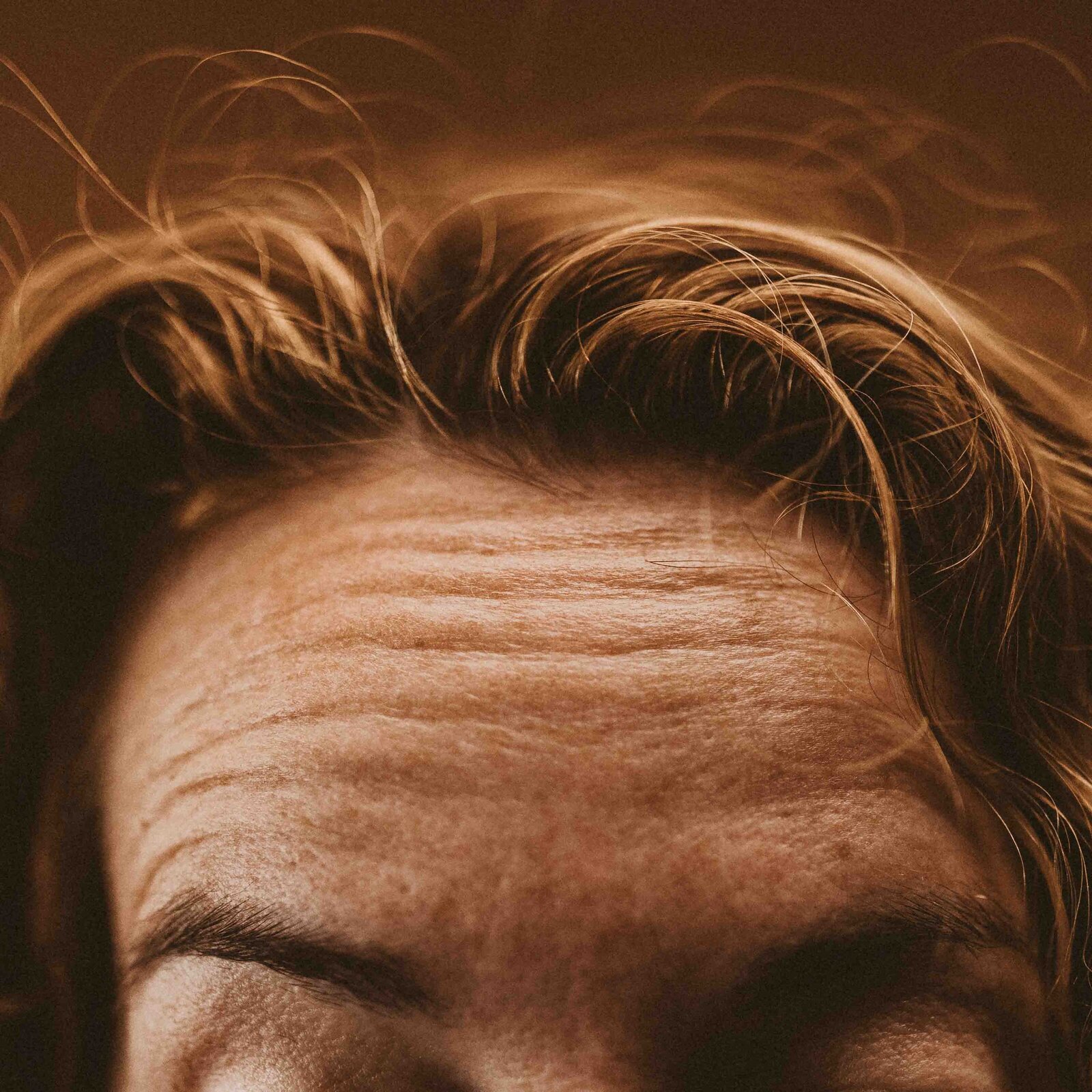 forehead of a woman