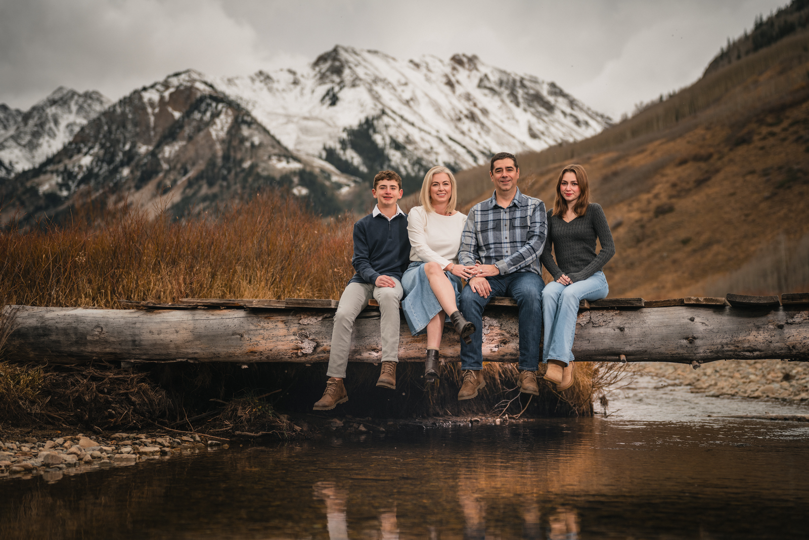 Candes Fam family portrait in Aspen