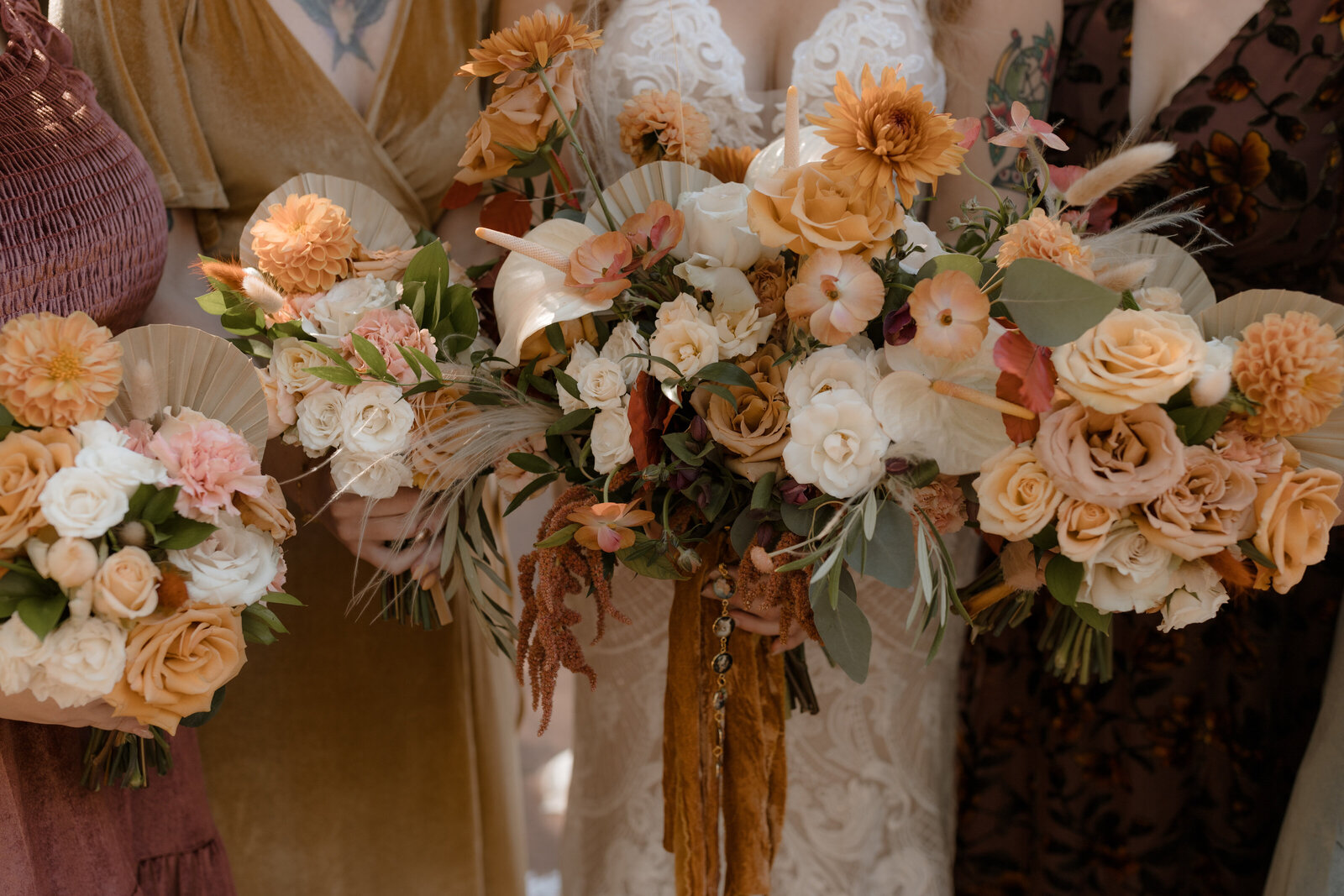 Stunning Fall Wedding with mismatched Bridesmaids dresses