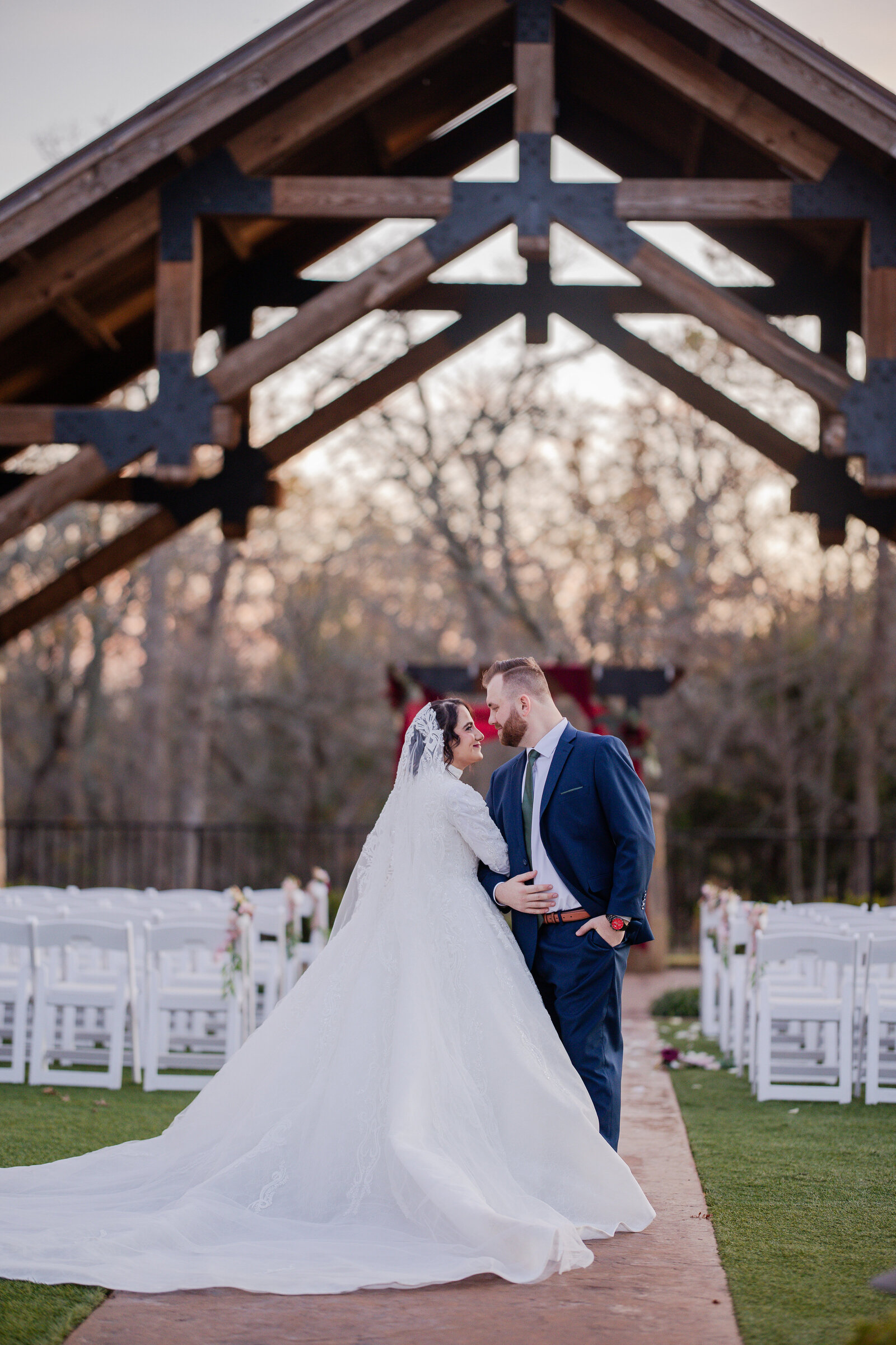 Outdoor wedding portraits in, blending beautiful scenery with raw emotion.