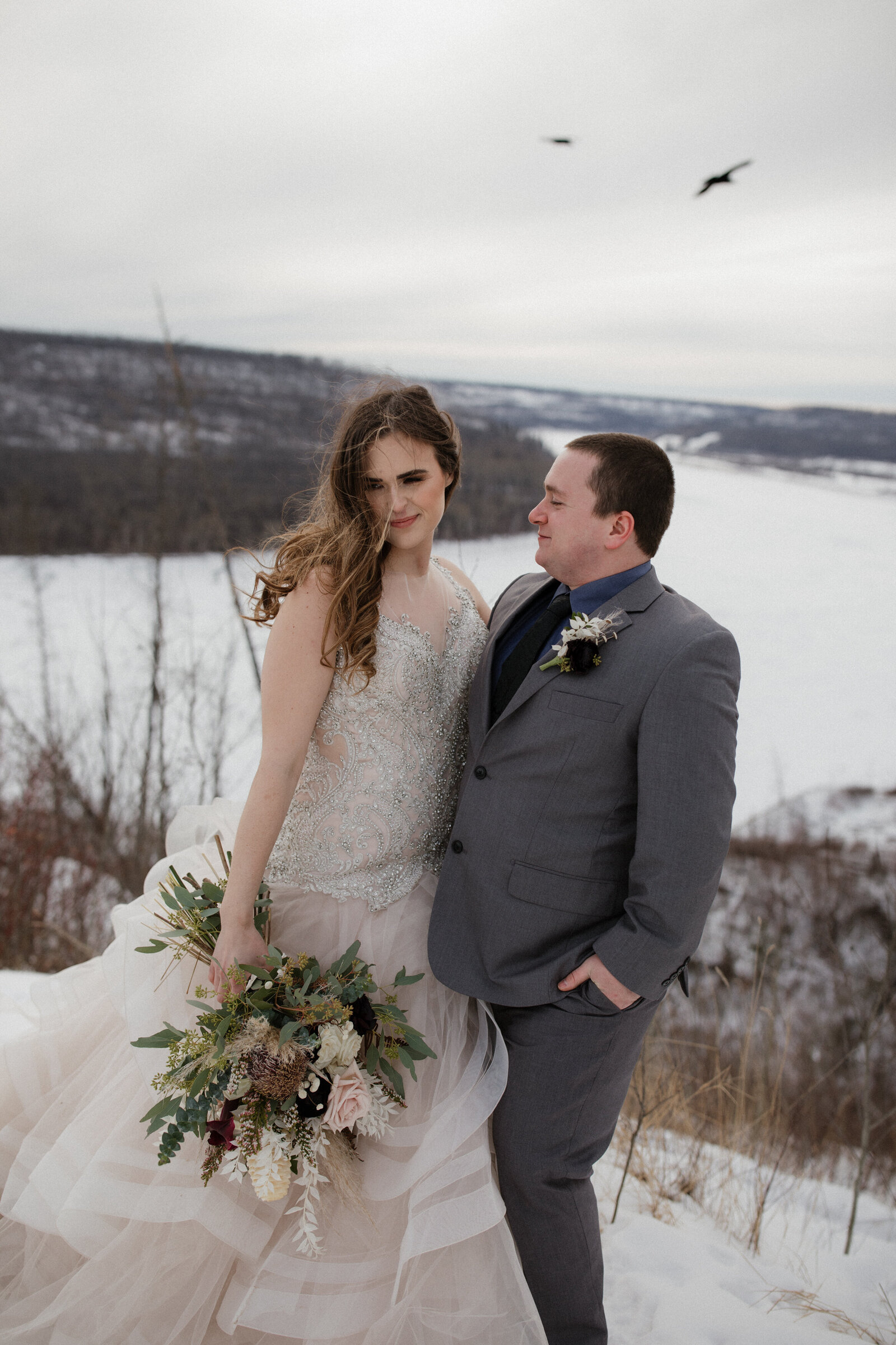 JB Photography - Alberta Romantic Winter Outdoor Elopement-18