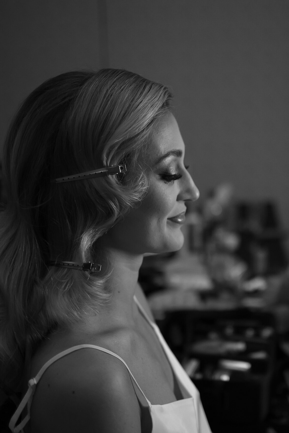 Bride is getting ready for her special day at the boca raton resort in Boca Raton, Florida. Photo by Maggie Alvarez Photography