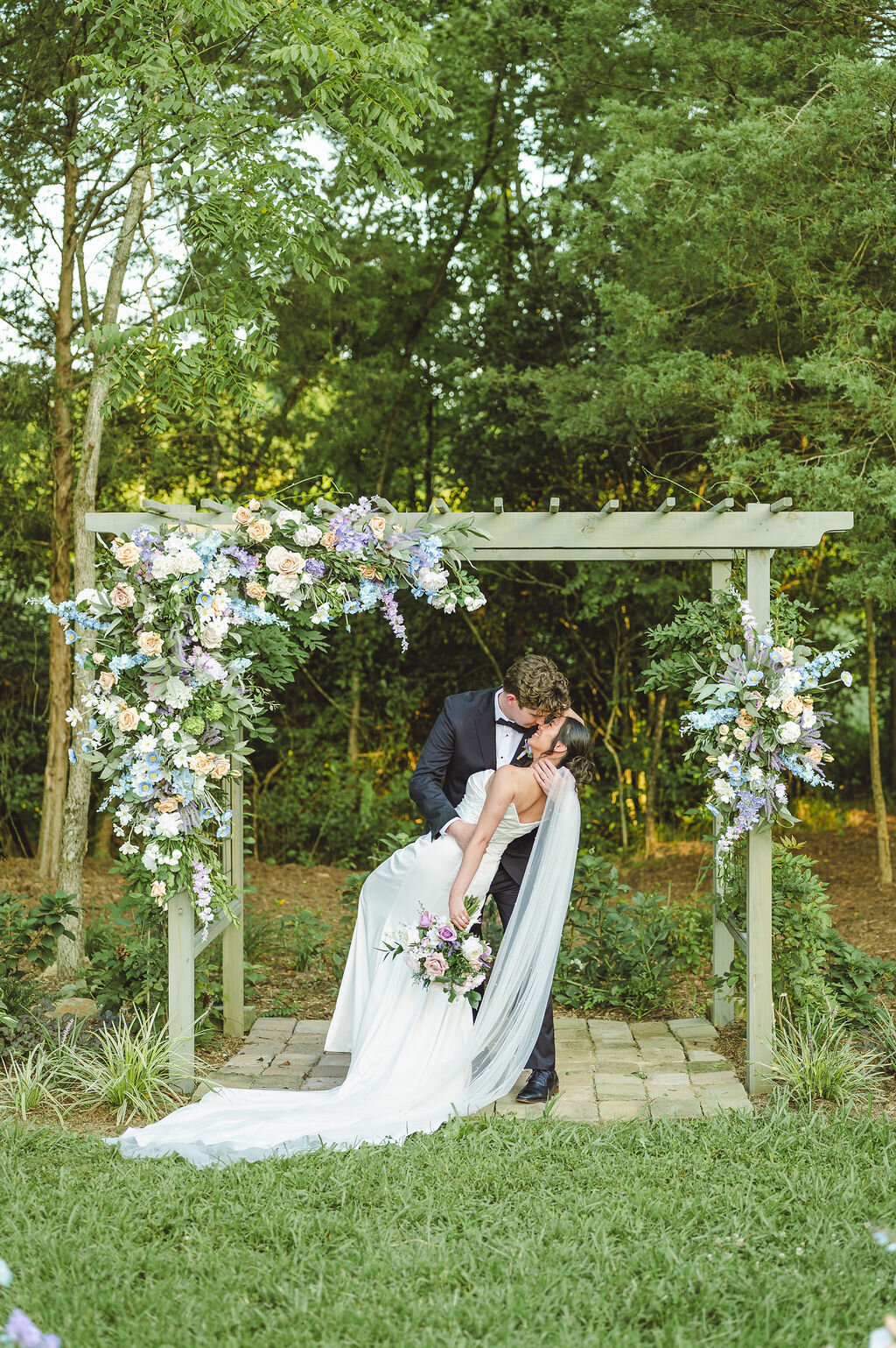 Willow and Stone Events Ceremony Under The Trellis at Faith's Field