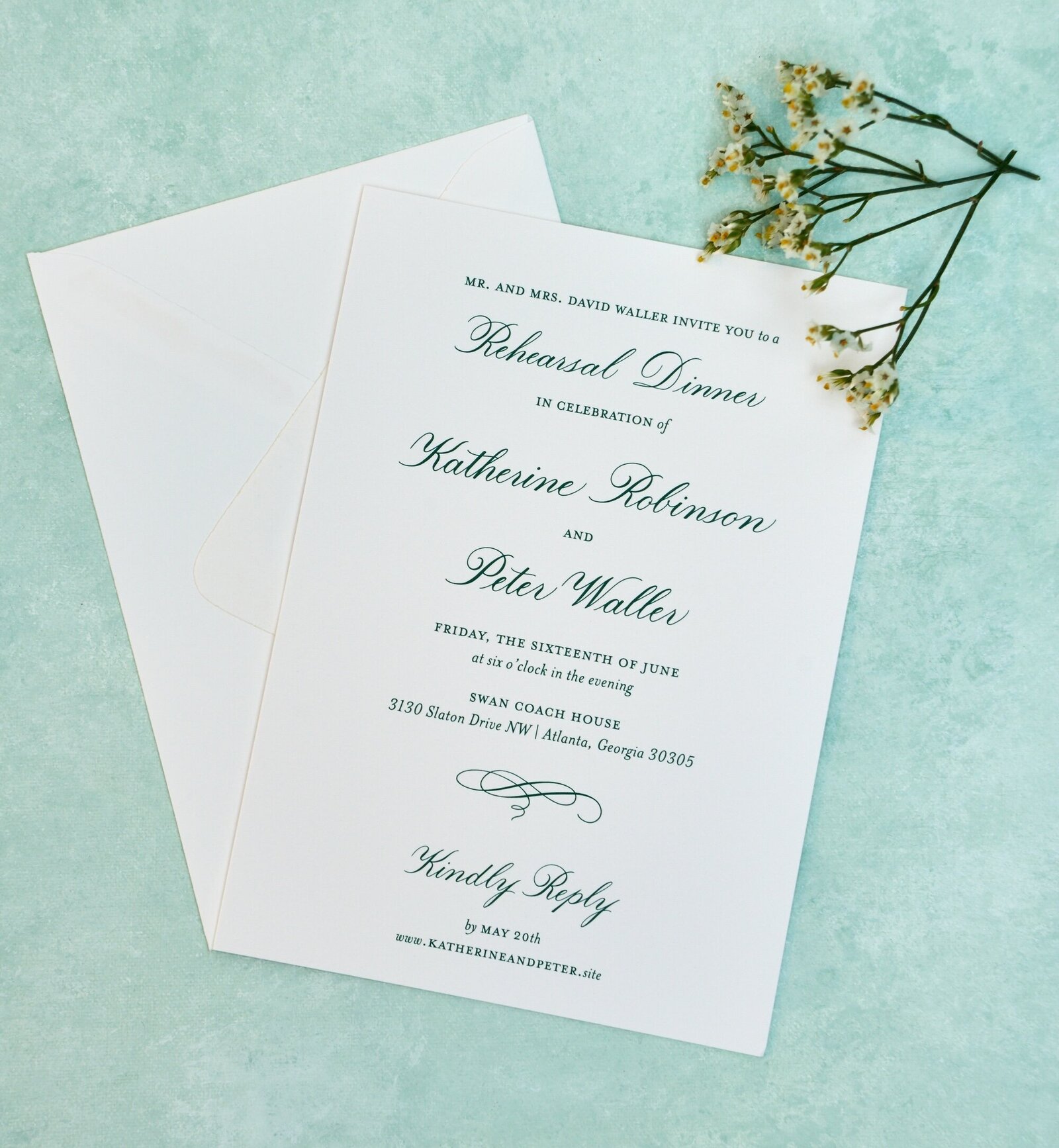 LowcountryPaperCo_Katherine&Peter_1PieceRehearsalDinnerInvite