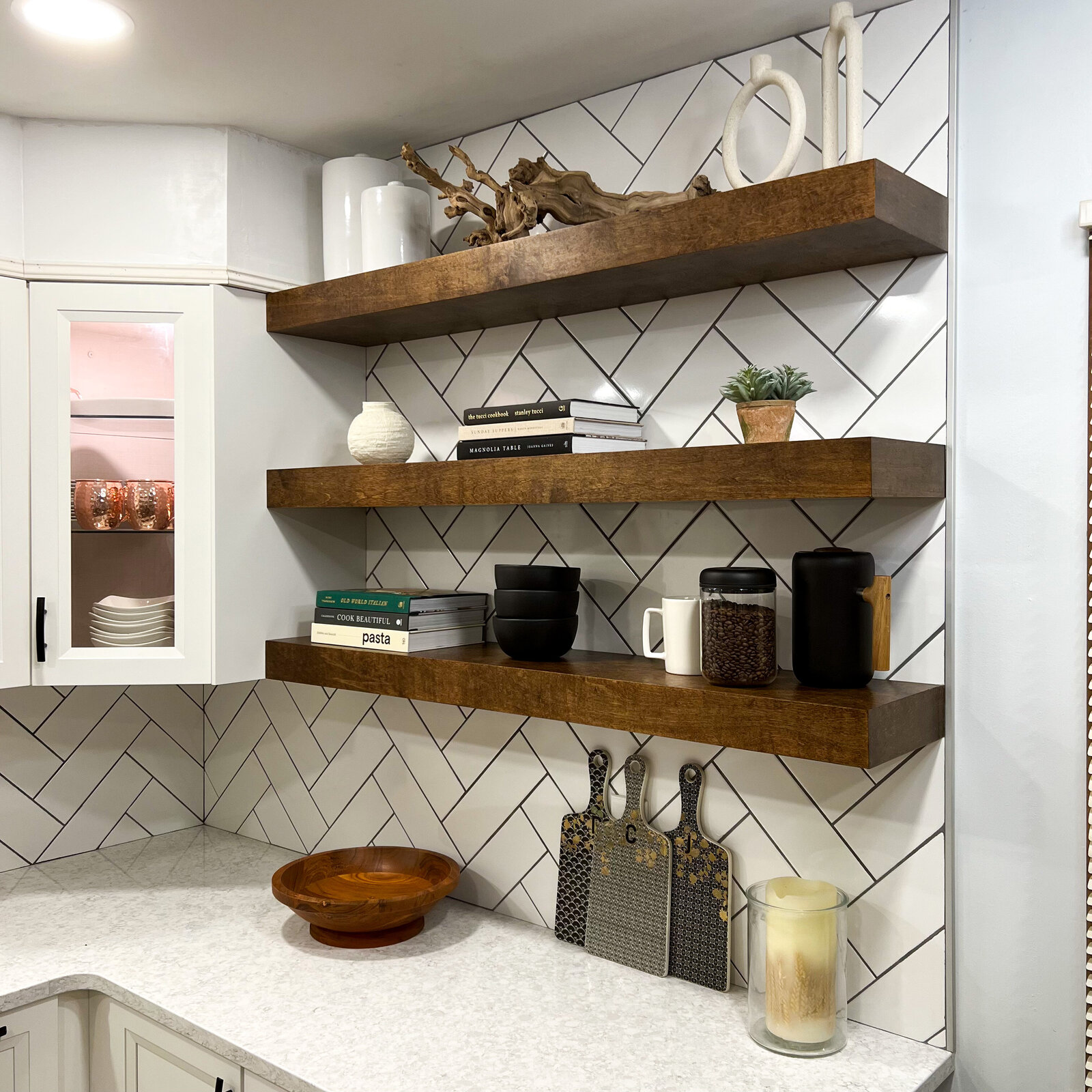 stained-floating-shelves