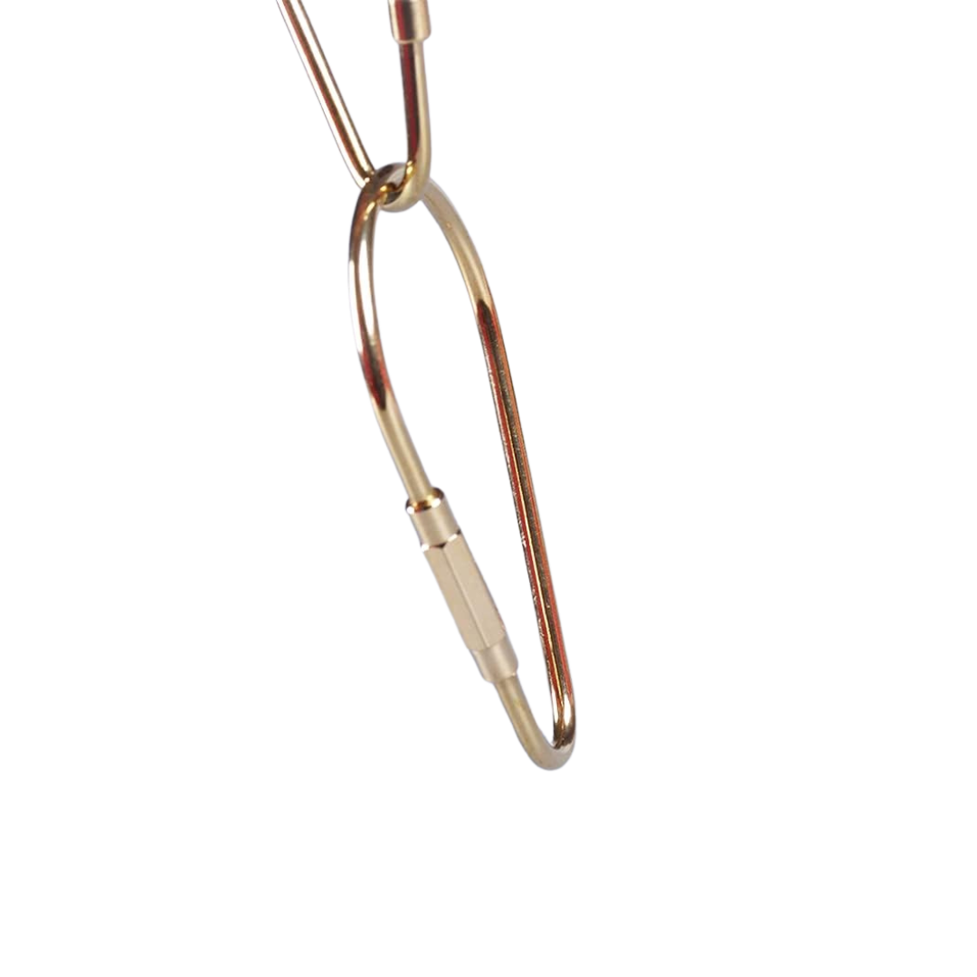 mens minimalist gold keychain