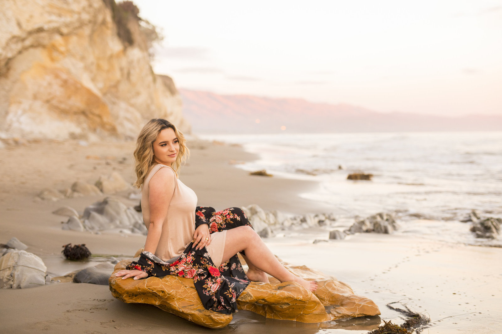 Senior Photography, senior girl sitting by the beach
