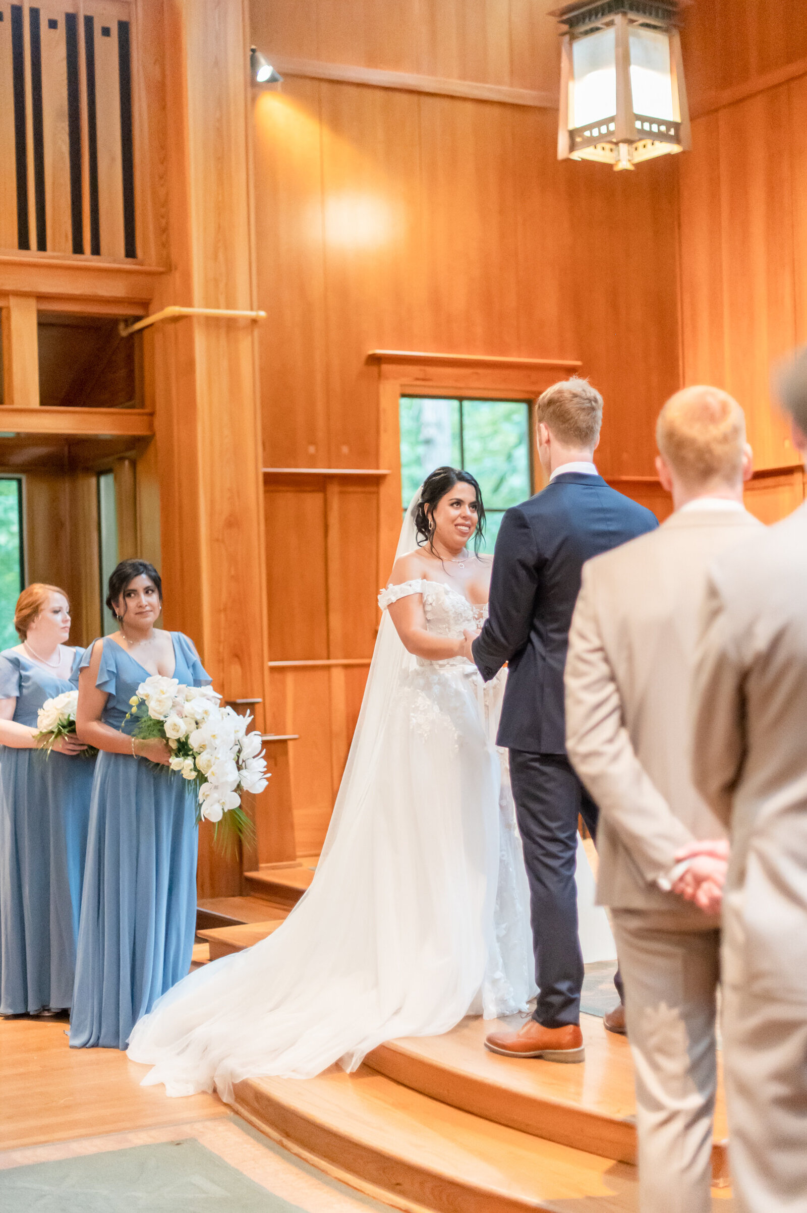 botanic garden wedding ceremony in church