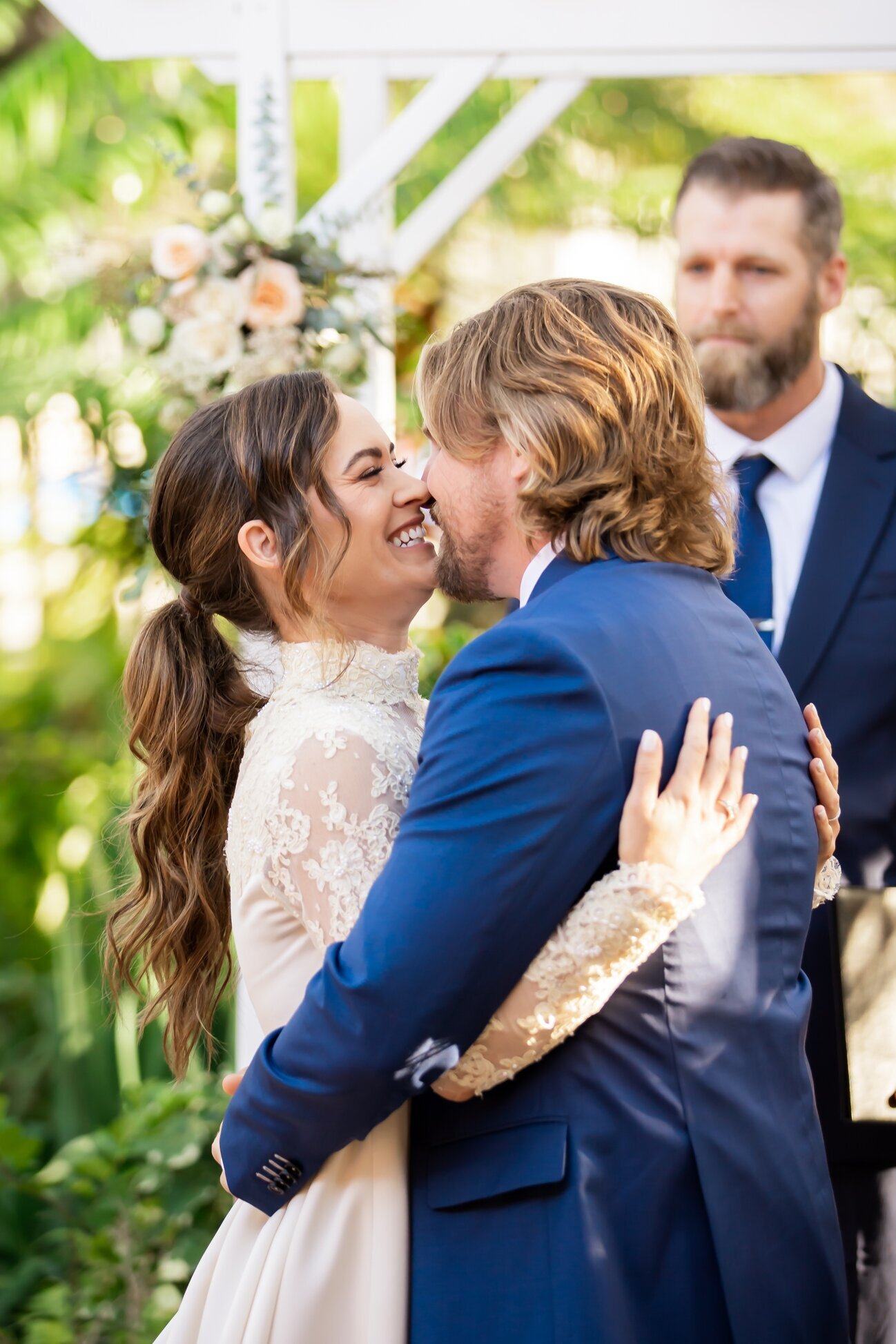Bride and Groom at the Sarasota Garden Club