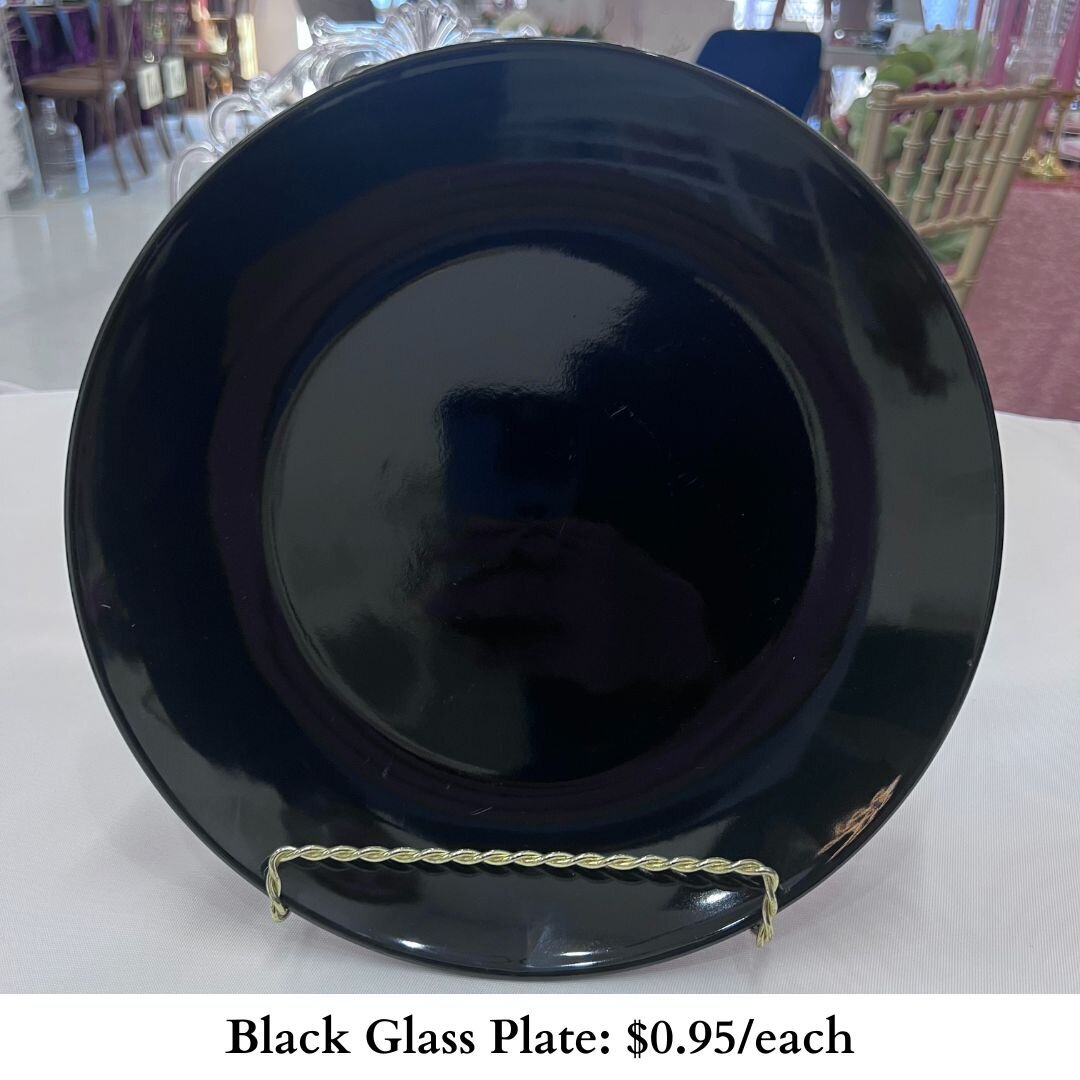 Black Glass Plate-898