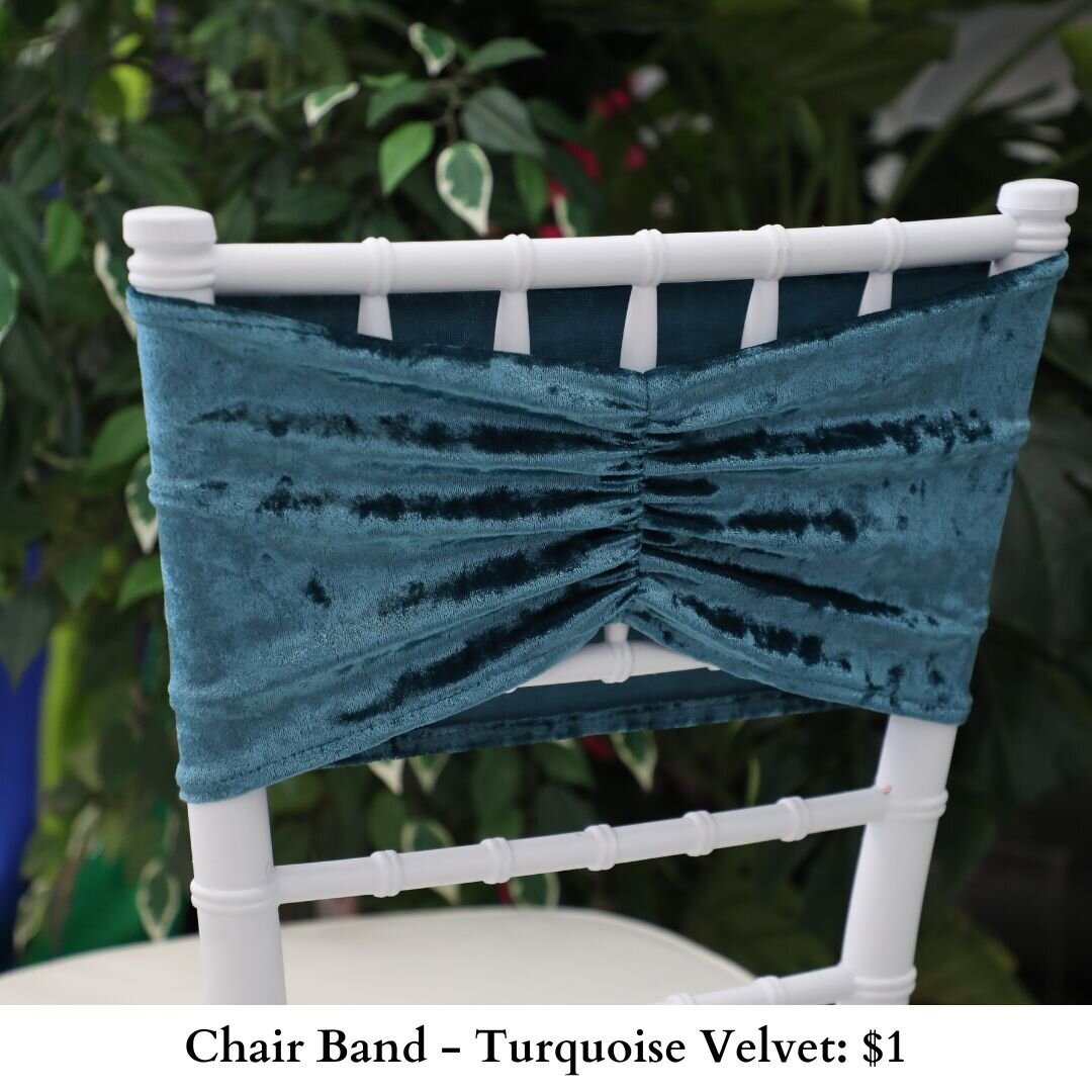 Chair Band-Turquoise Velvet-700