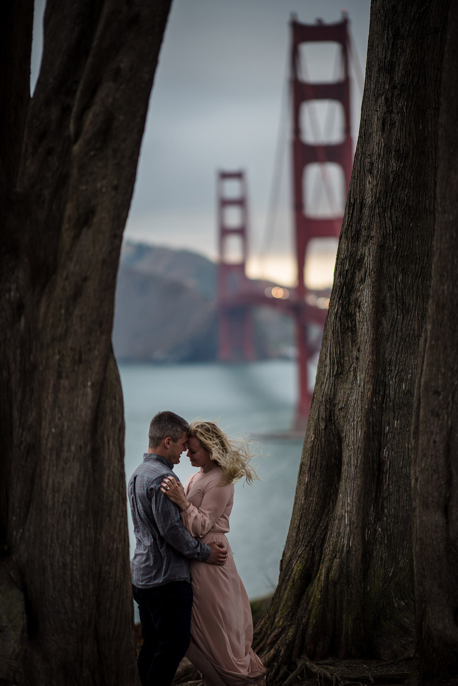 engagement session in SF presidio