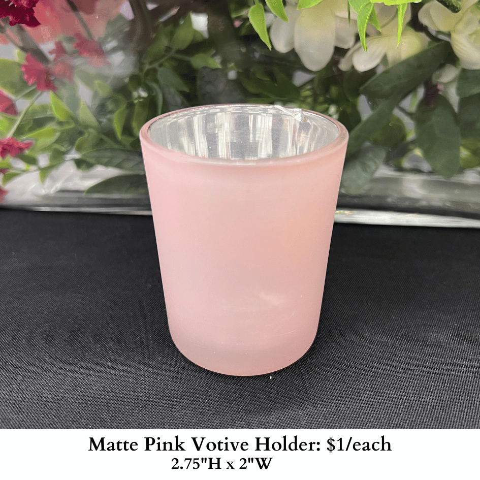 Matte Pink Votive Holder-1083