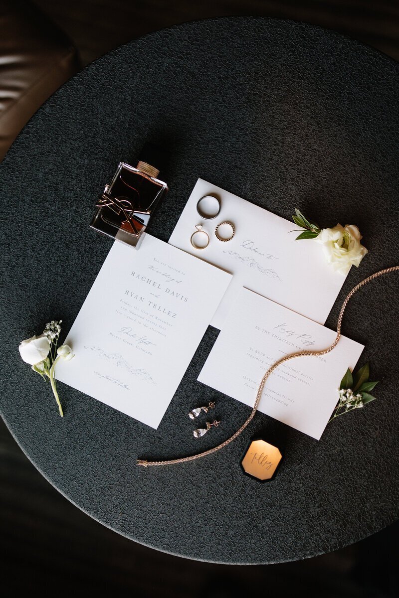 wedding invitations by idaho wedding photographer