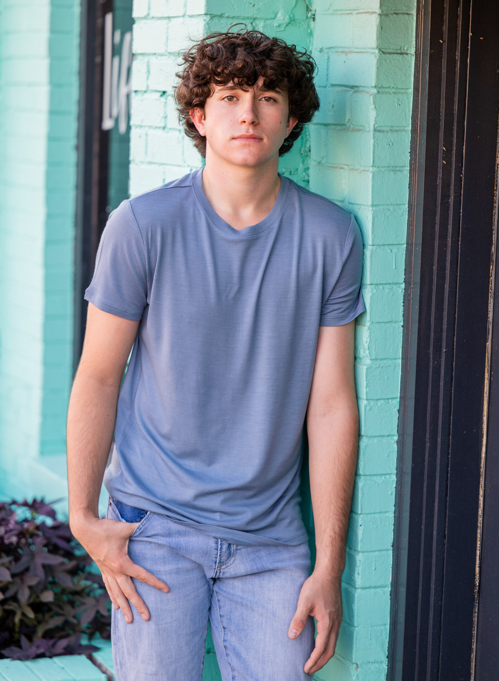 senior guy in downtown area