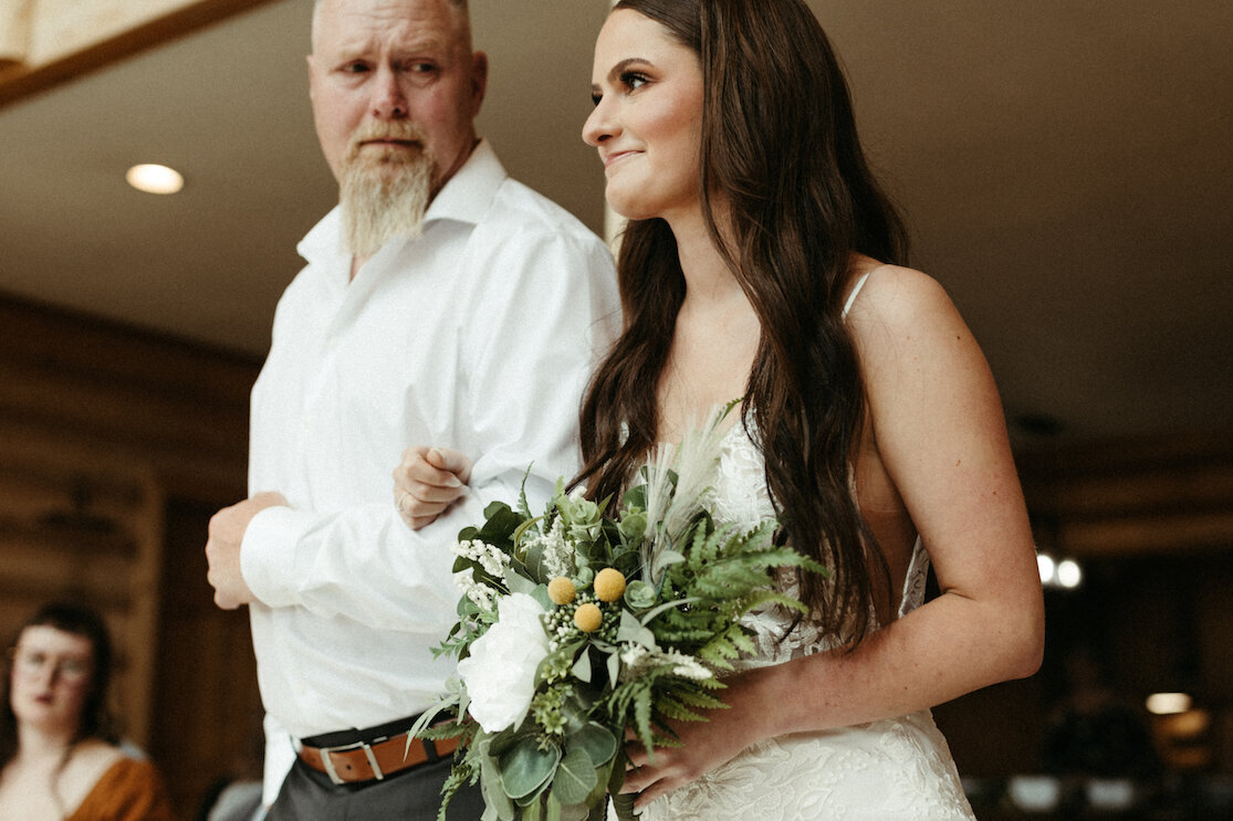 Father looking at his daughter as they walk together