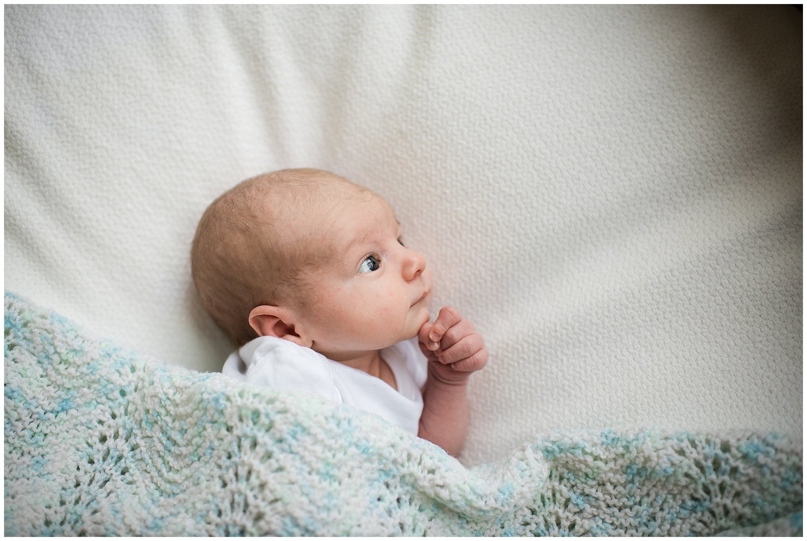 Newborn baby boy with special crochet blanket Emily Ann Photography Seattle Photographer