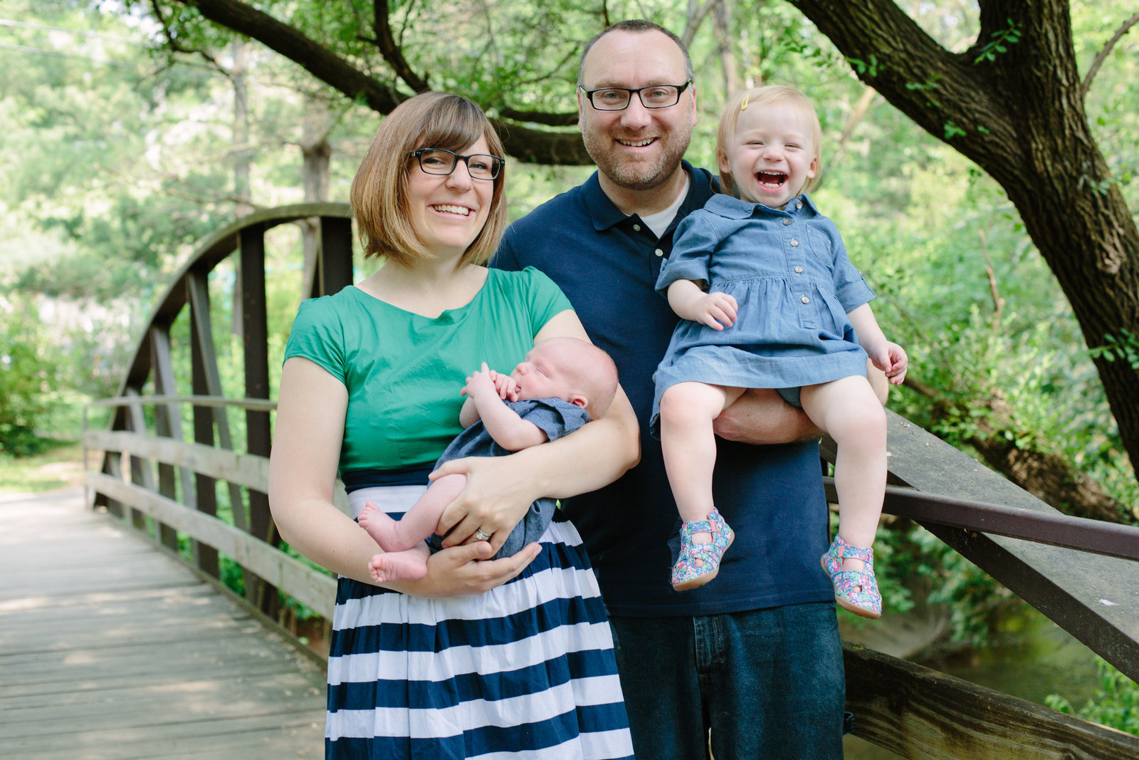 Family Photos in Falls Church with toddler and baby