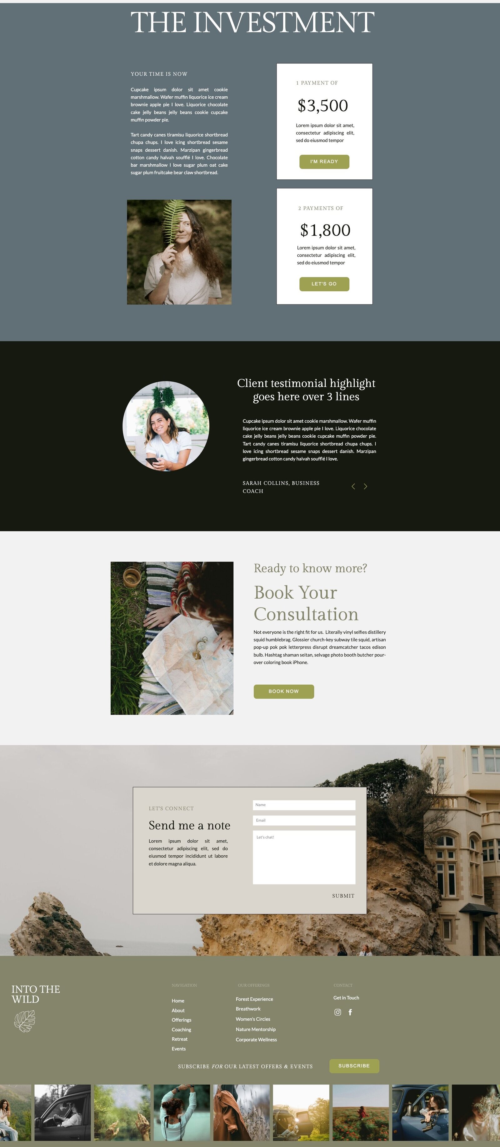 INTO THE WILD COACHING 3 PAGE