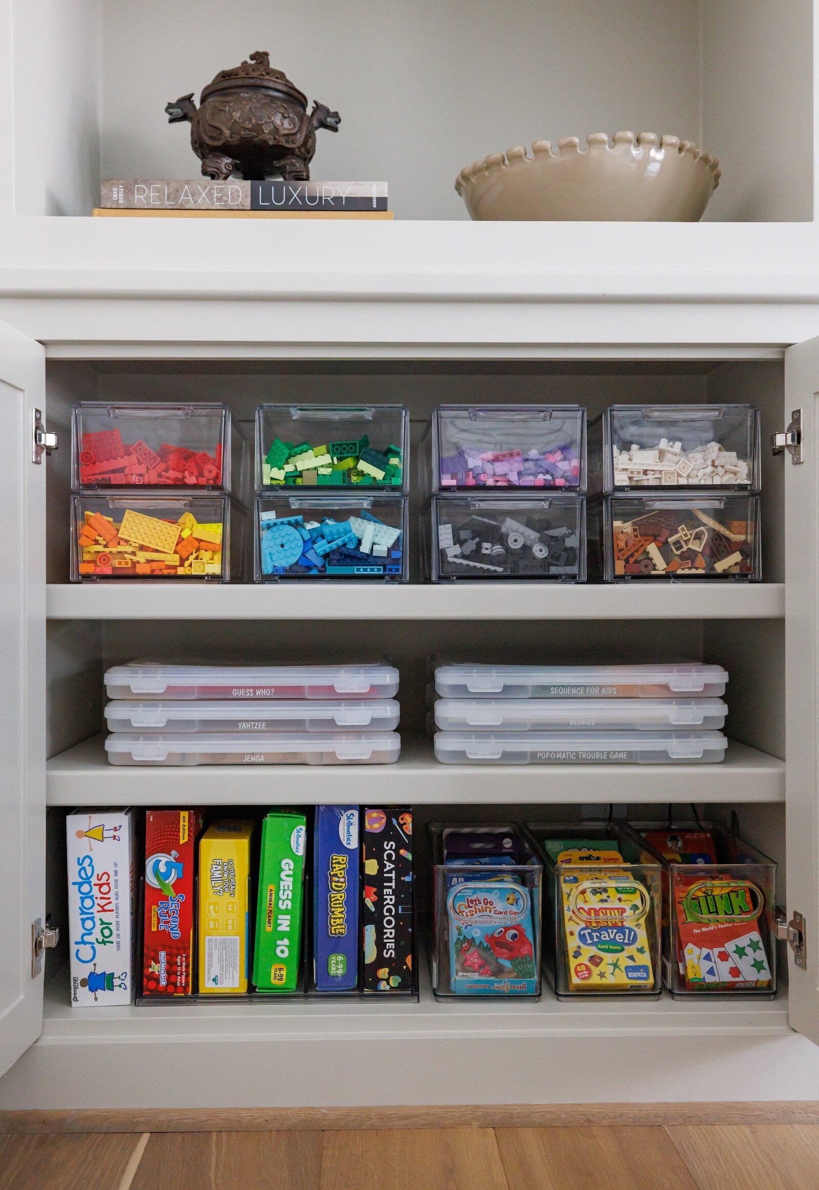 vision and hammer organization of kids legos and games