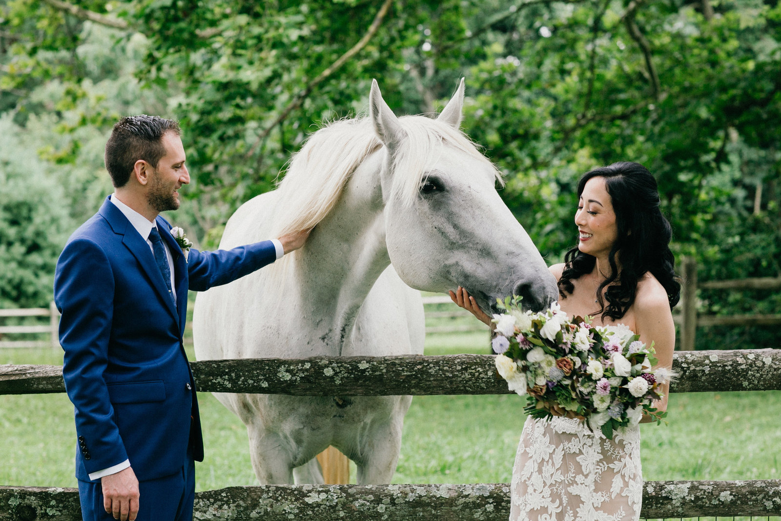 A Grace Winery wedding, features all kinds of animals on the property.