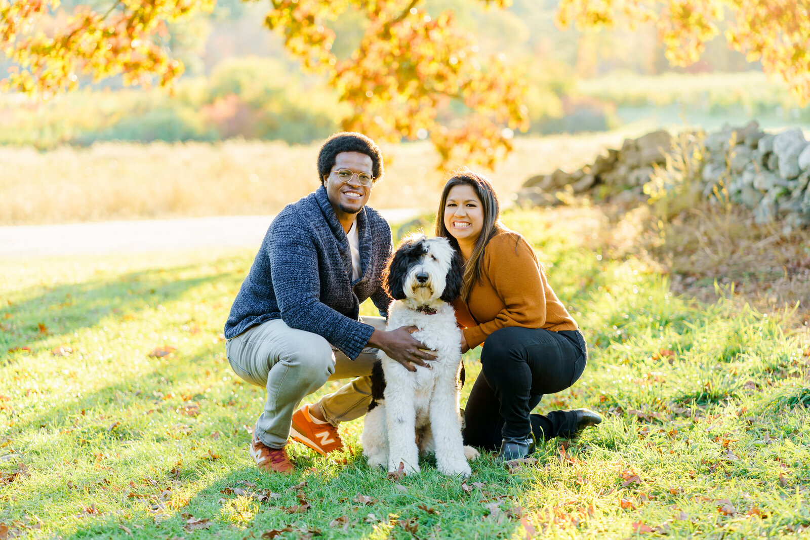 NH Portrait Family Photography Session with Puppy