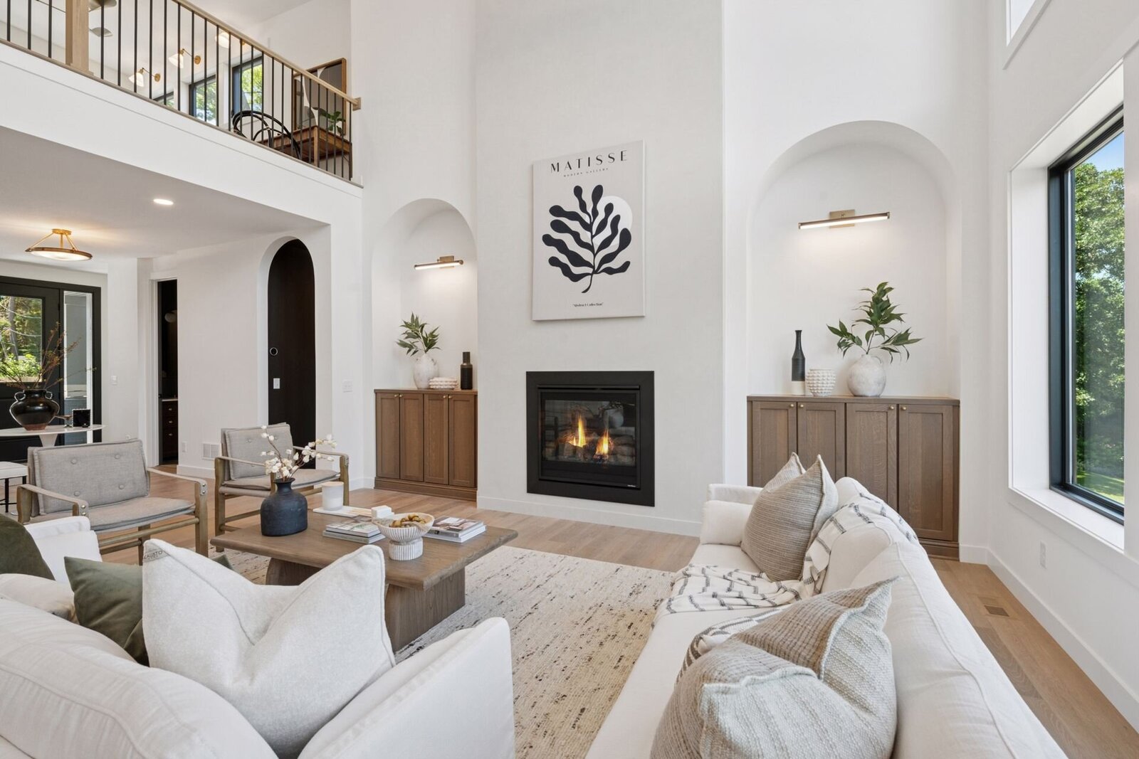 4404 West 58th Street - Great Room Arched Alcoves & Upper Catwalk Showcase