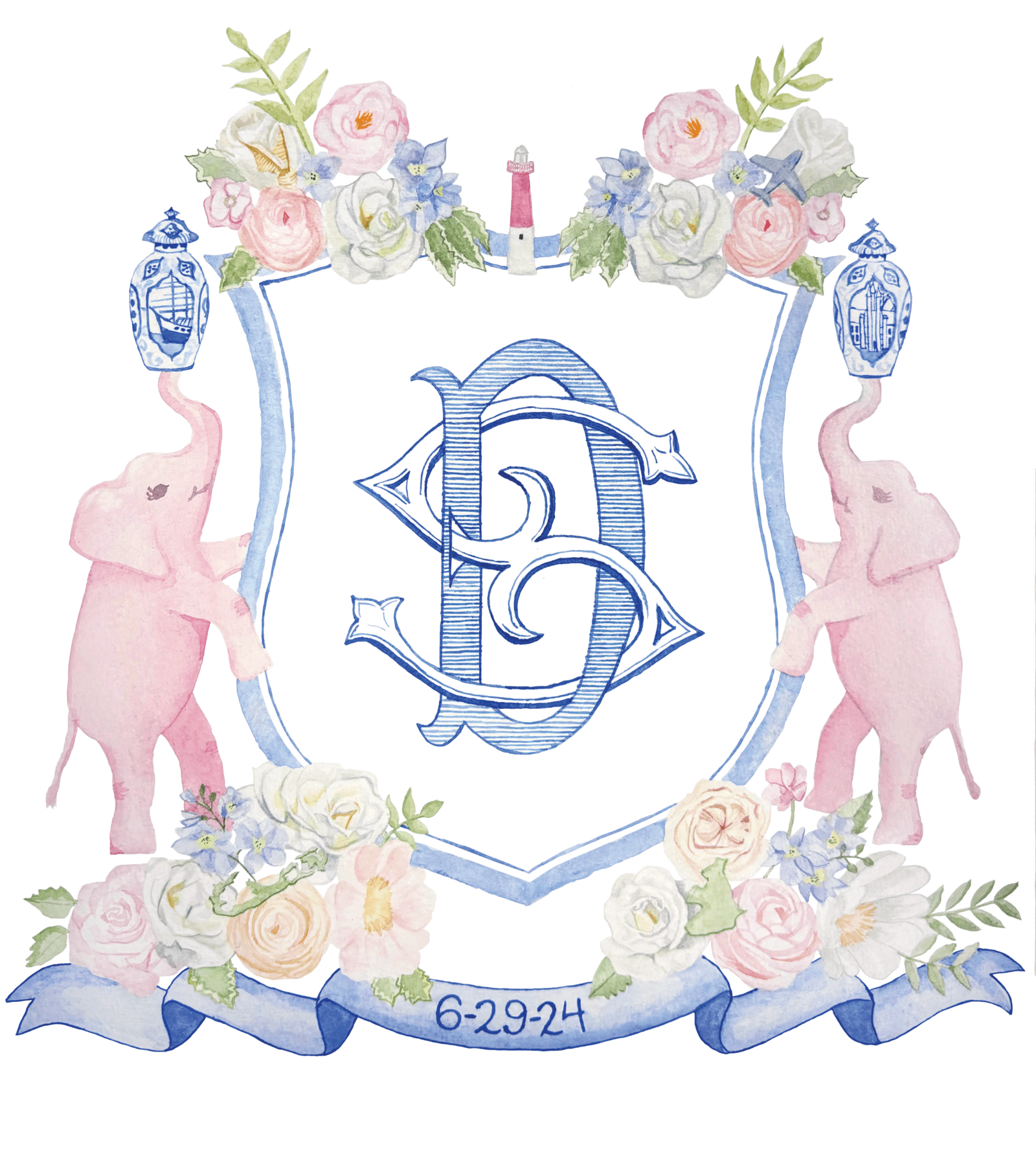 custom-wedding-crest-watercolor
