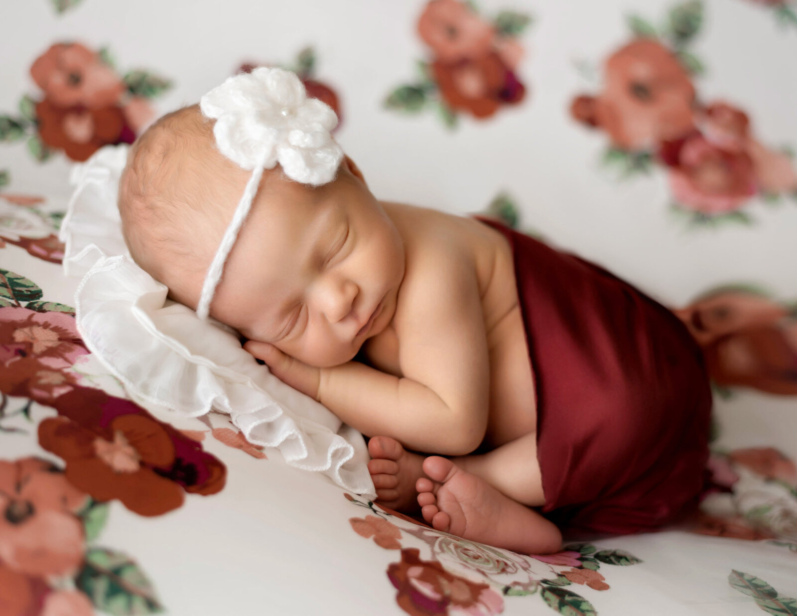 floral backdrop for newborn photography baby photo