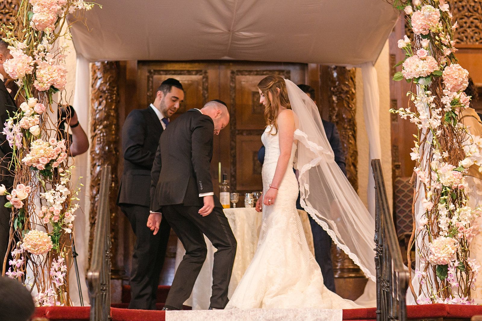 Breaking of the glass during a jewish wedding