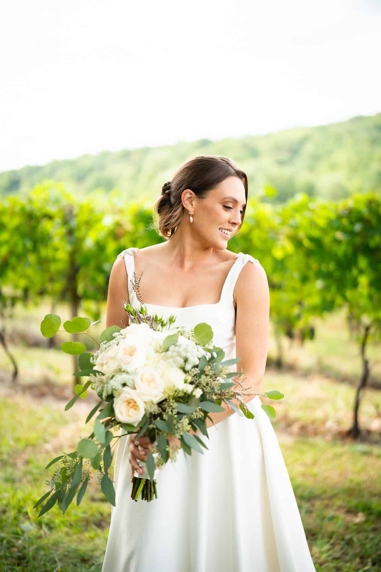 bridal portraits at North GA wedding at terra incognita vineyard wedding venue