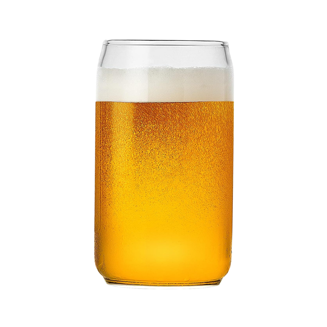 can shaped drinking glasses