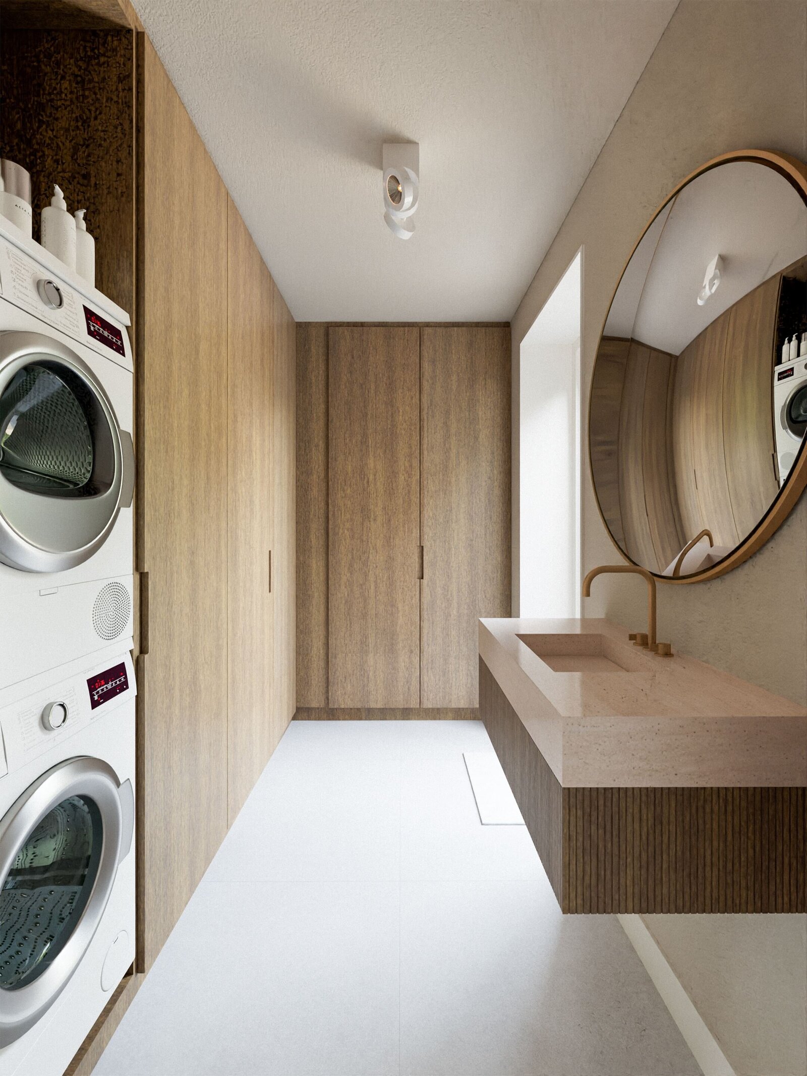 BOU Living Interieur 3D Renders Project Castricum Wasruimte