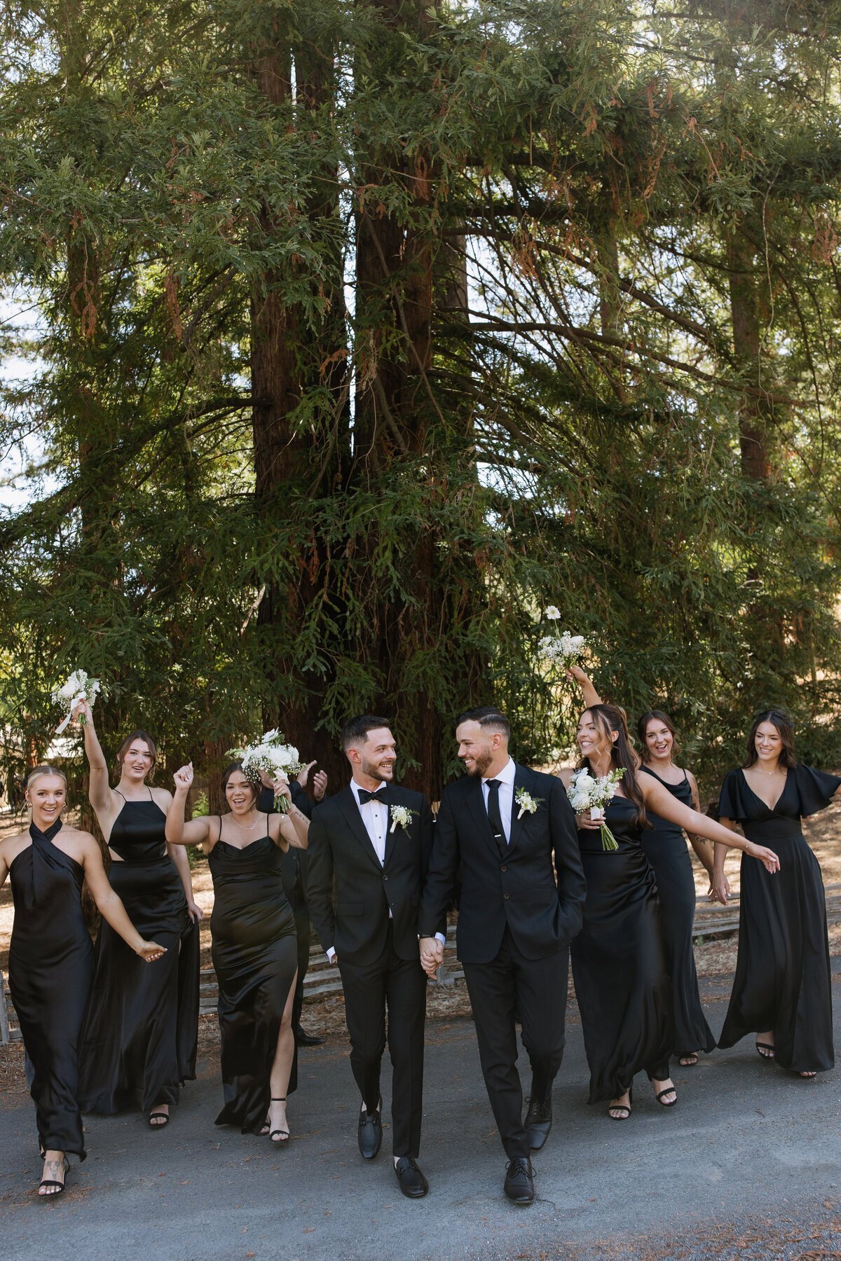 Bridal party at wedding by destination wedding photographers