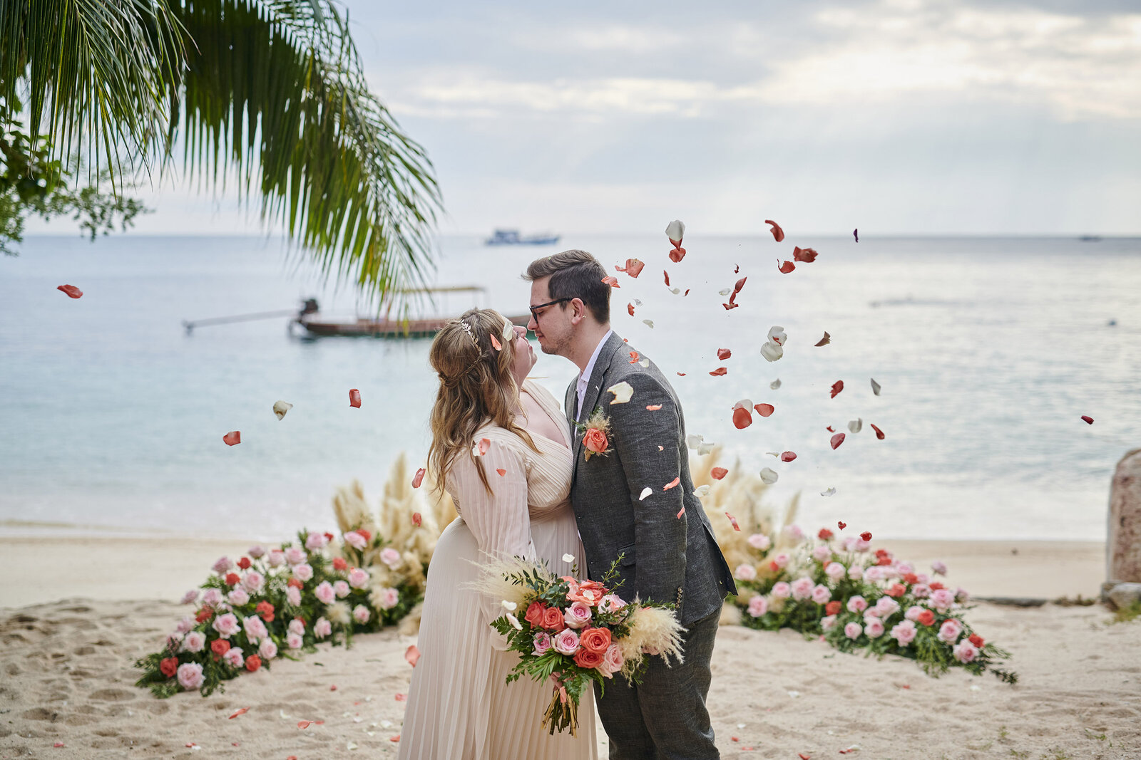 couple with parasol