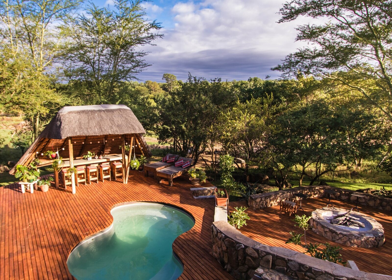 Reis met Kinderen Zuid-Afrika vakantie Lodge deck