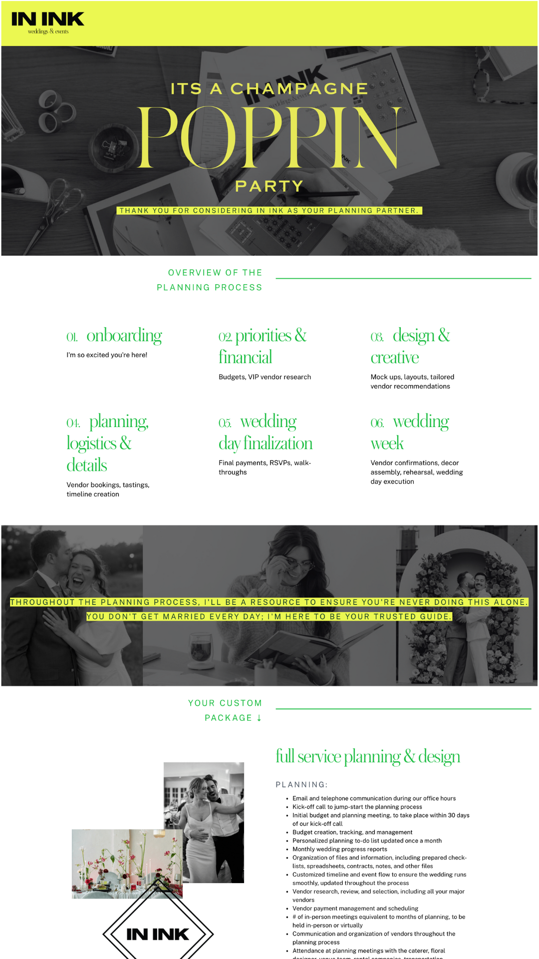 Dubsado Proposal Template - In Ink Weddings