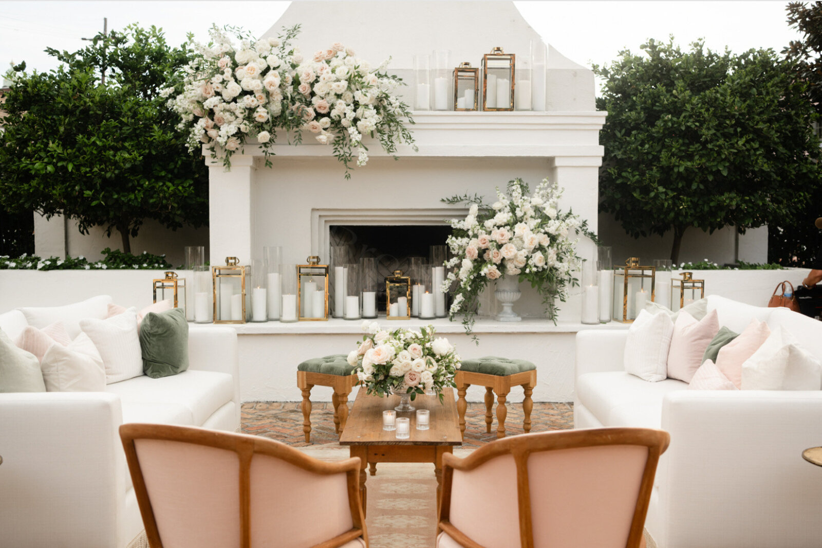 outdoor seating design layout for luxury wedding