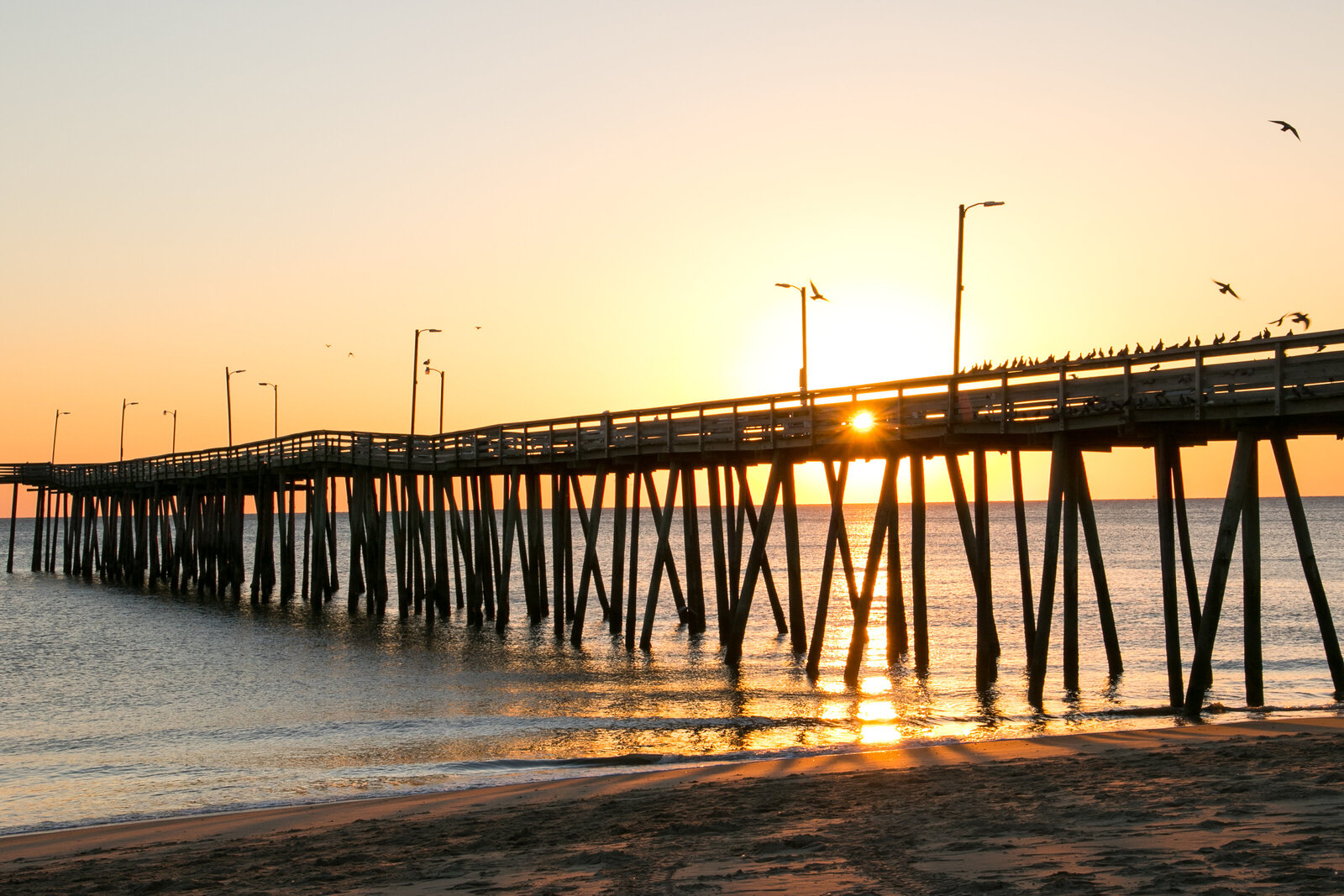 Virginia Beach Pier at sunrise