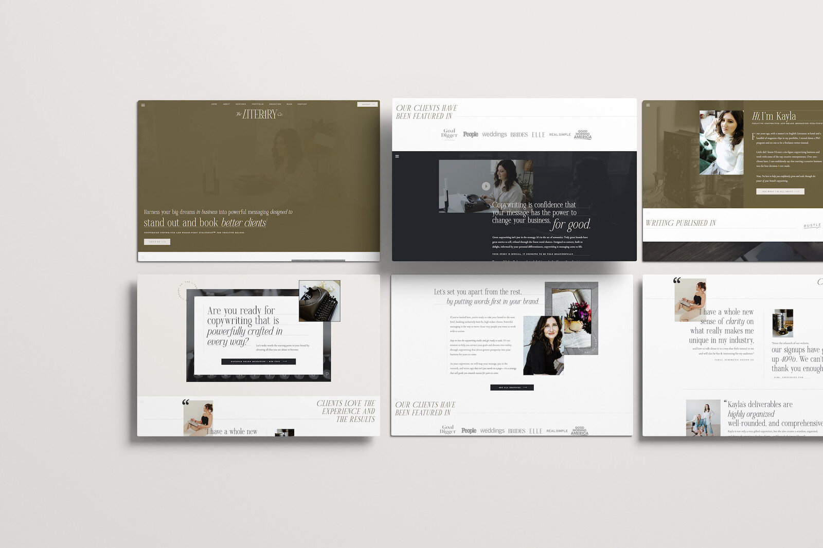 The Literary Co - Custom Brand and Showit Web Website Design Designs Designer Designers for Copywriters - With Grace and Gold - 4