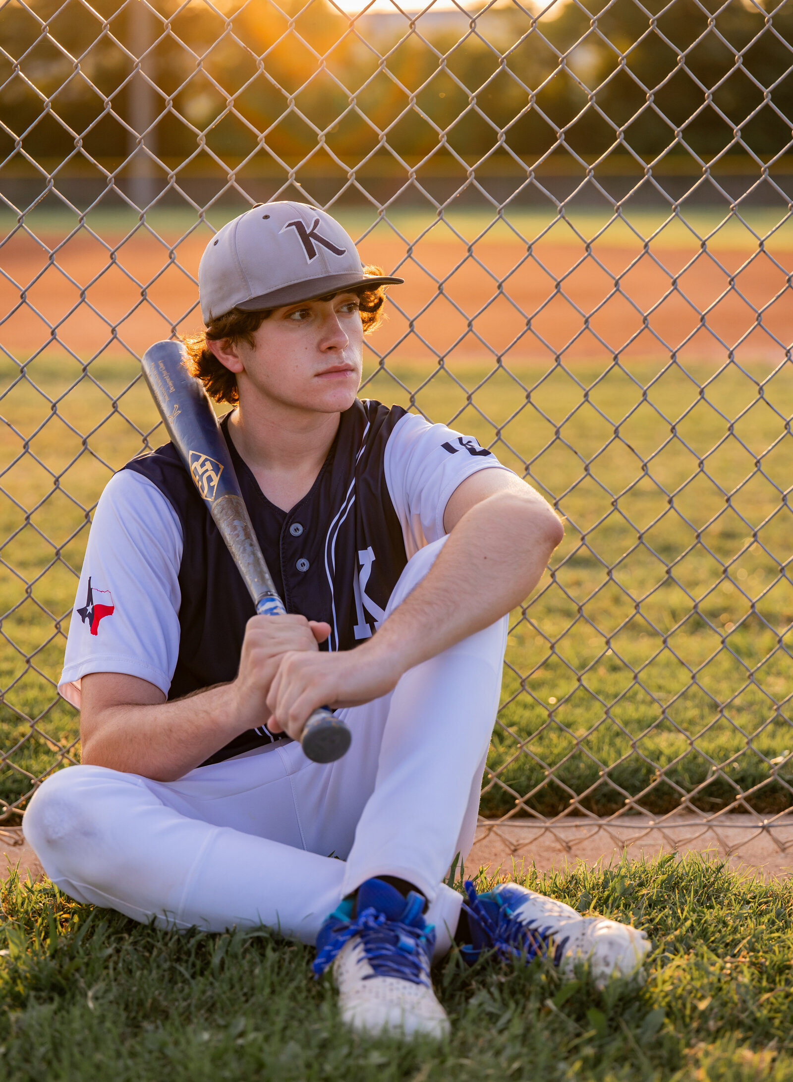 seated baseball player