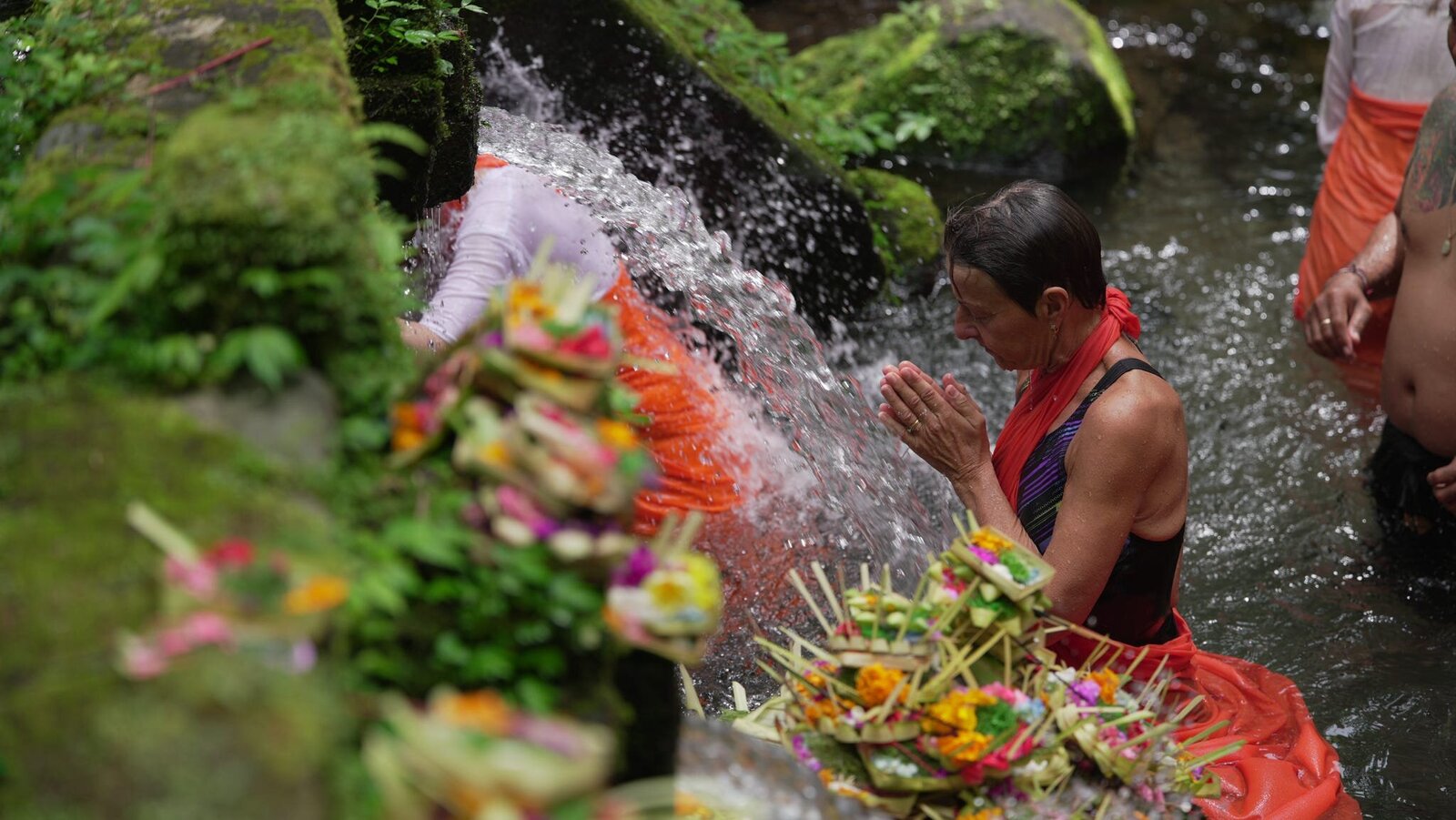 Guests taking a dip at the Temple