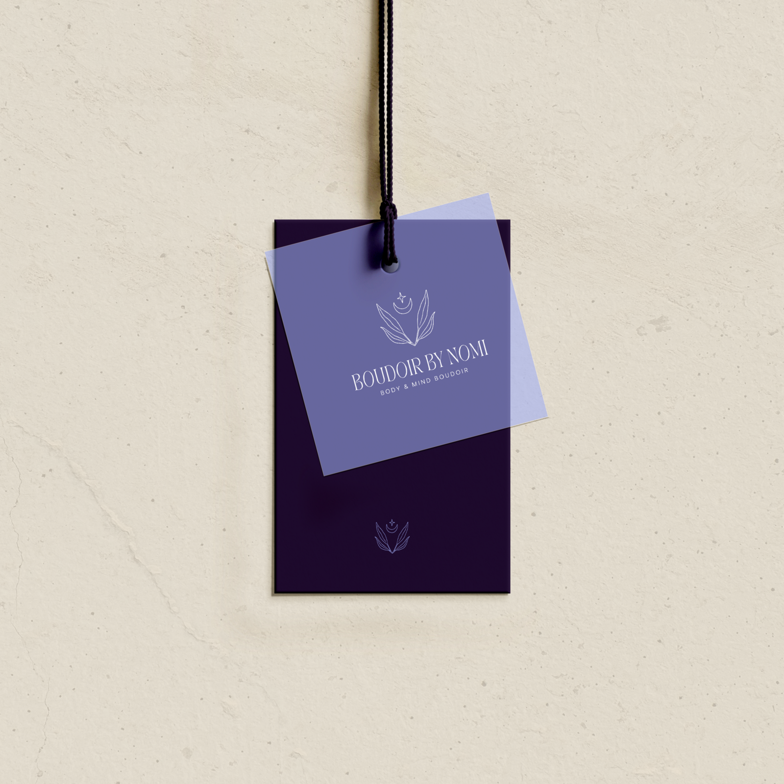Boudoir by Nomi hang tag mockup