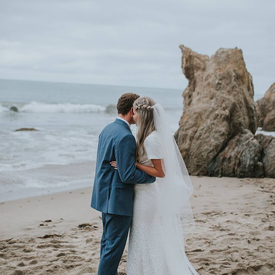 Sacramento Wedding Photographer captures bride and groom embracing on the beach after Big Sur elopement