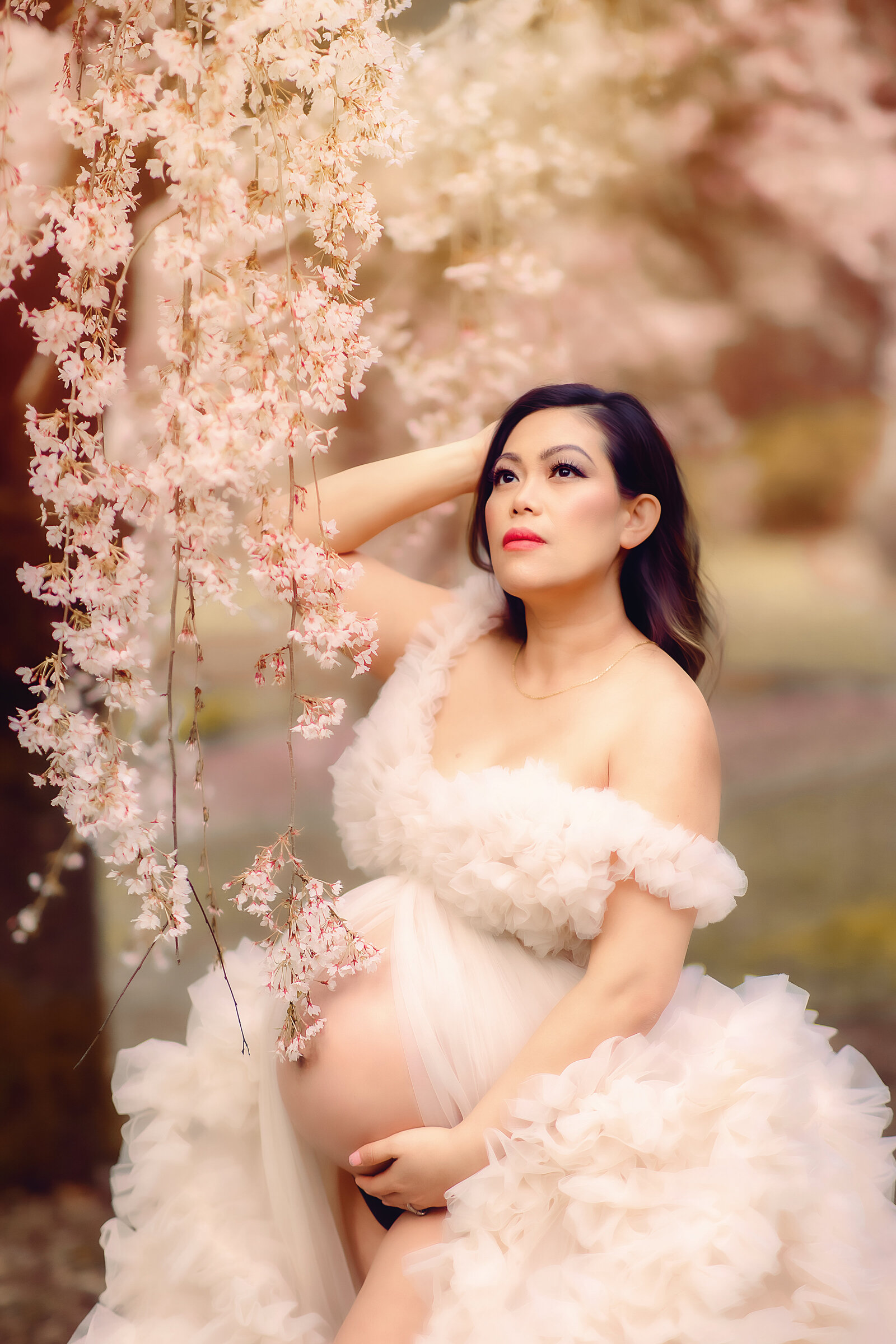 Maternity Gown Cherry Blossoms