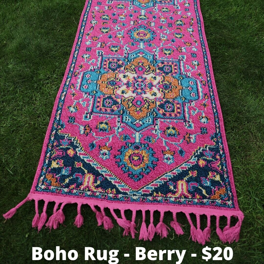 boho rug berry